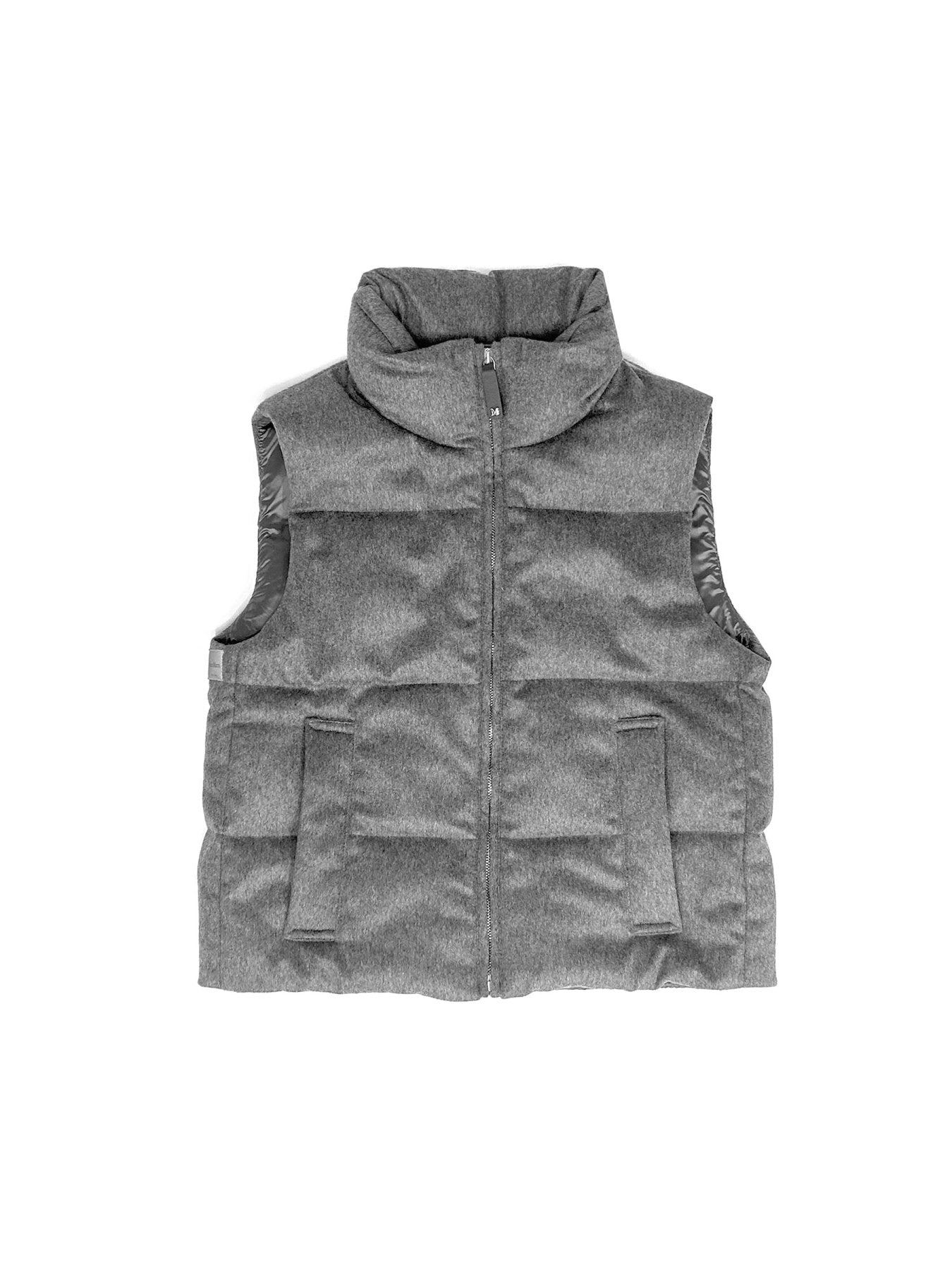 MAXMARA Grey Mtcamoroso Sleeveless Puffer Jacket