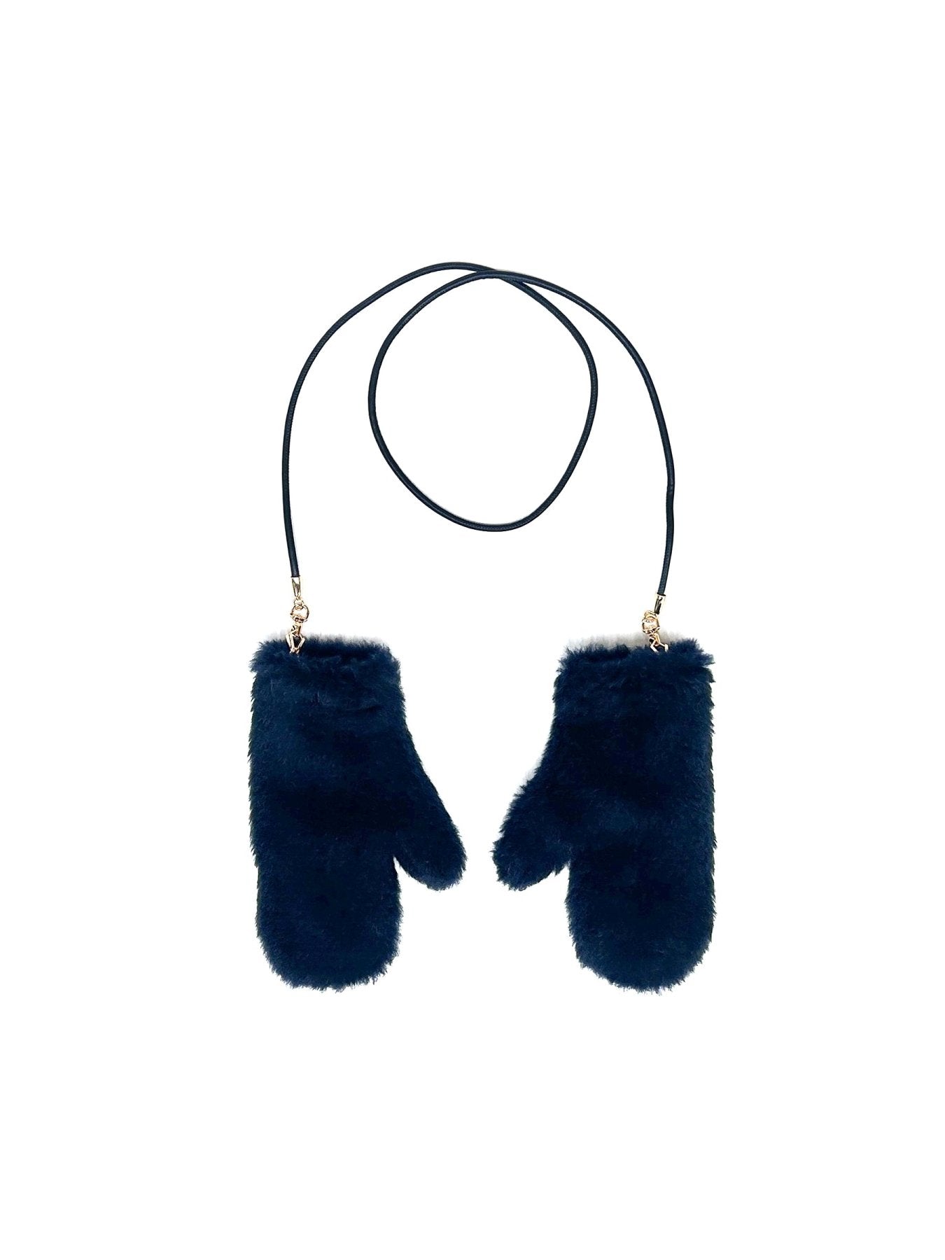 MAXMARA Navy Ombrato Gloves