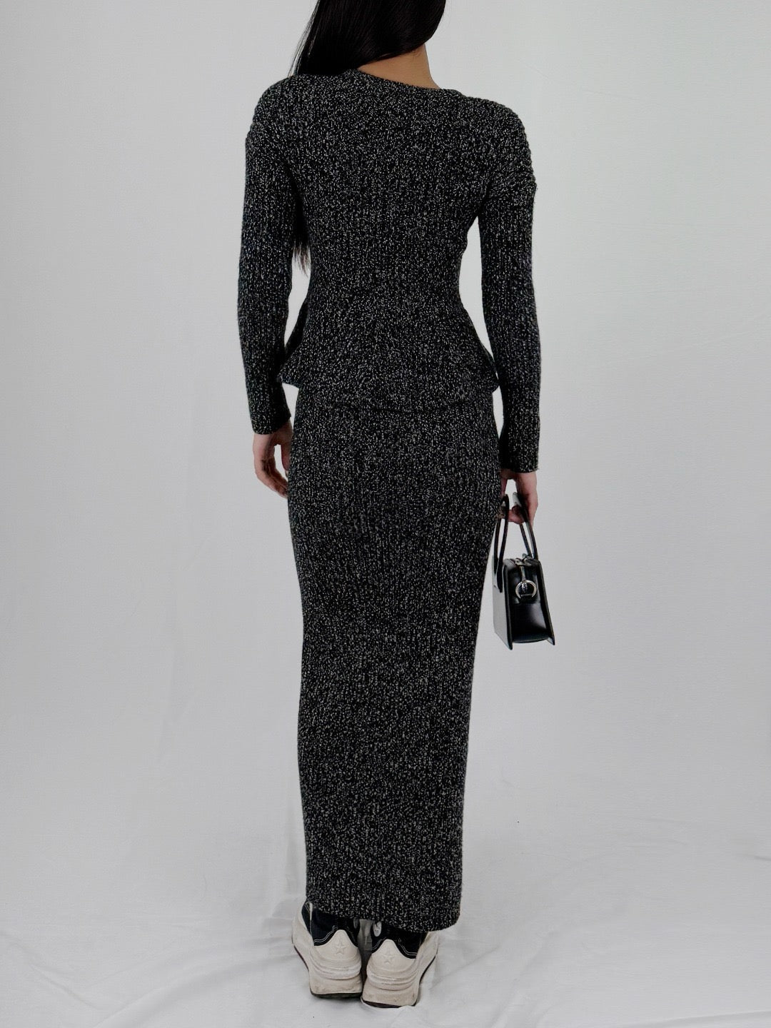 MAXMARA - Rodano Knitted Skirt - AW25 - WHITE BLACK