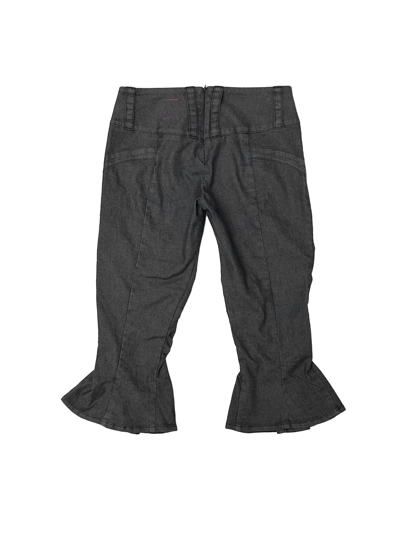 MISS SIXTY x KNWLS Black Flower Flared Capri