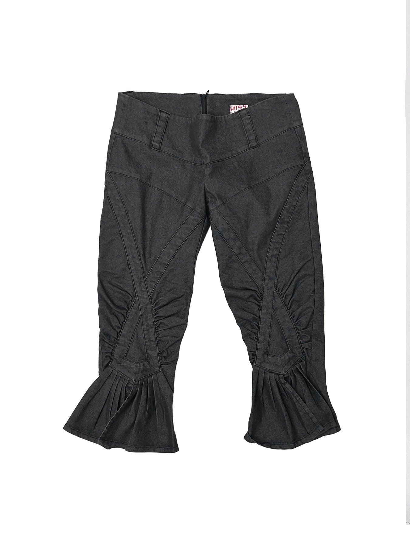 MISS SIXTY x KNWLS Black Flower Flared Capri