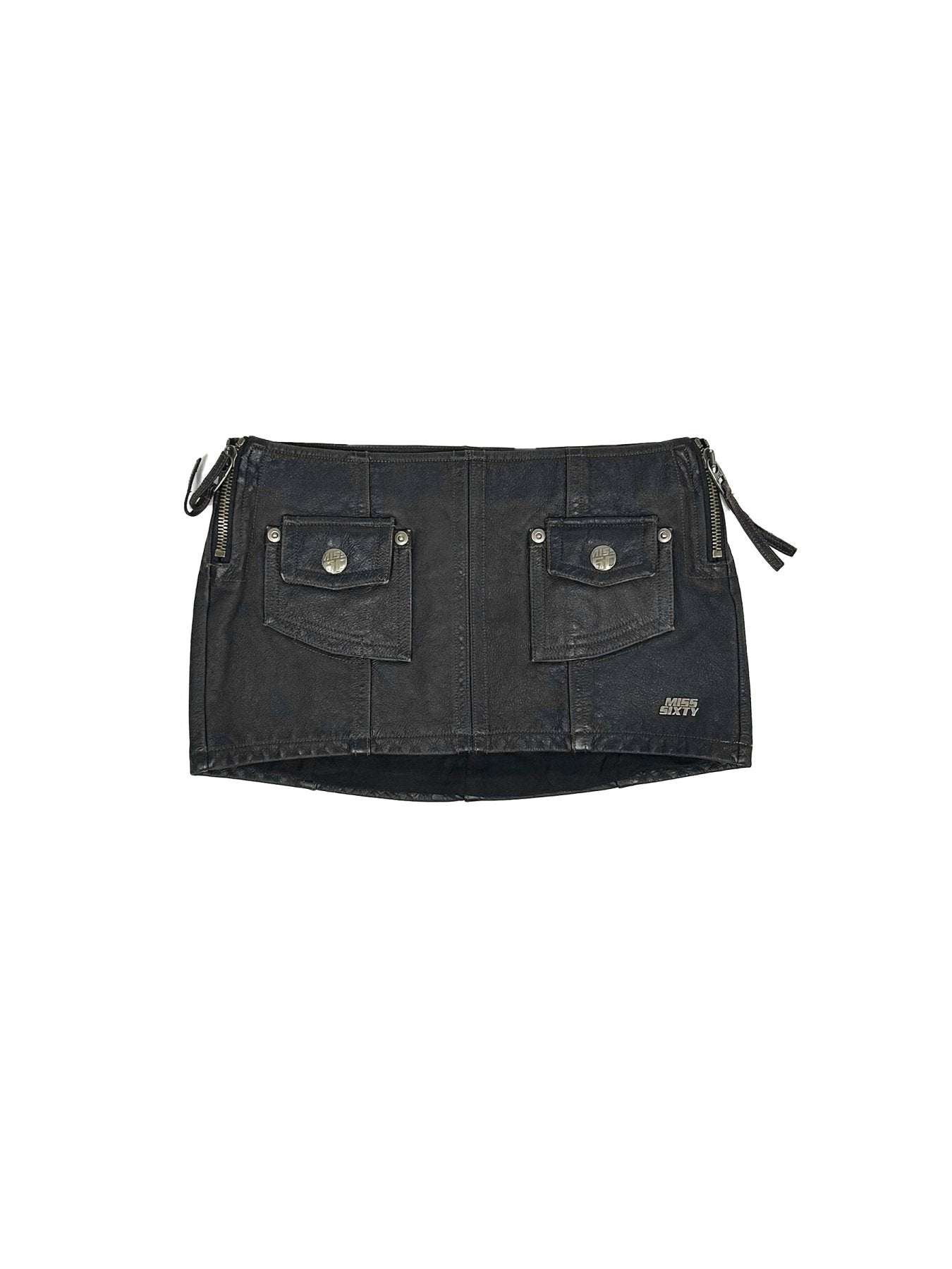 MISS SIXTY x KNWLS Black Leather Skirt