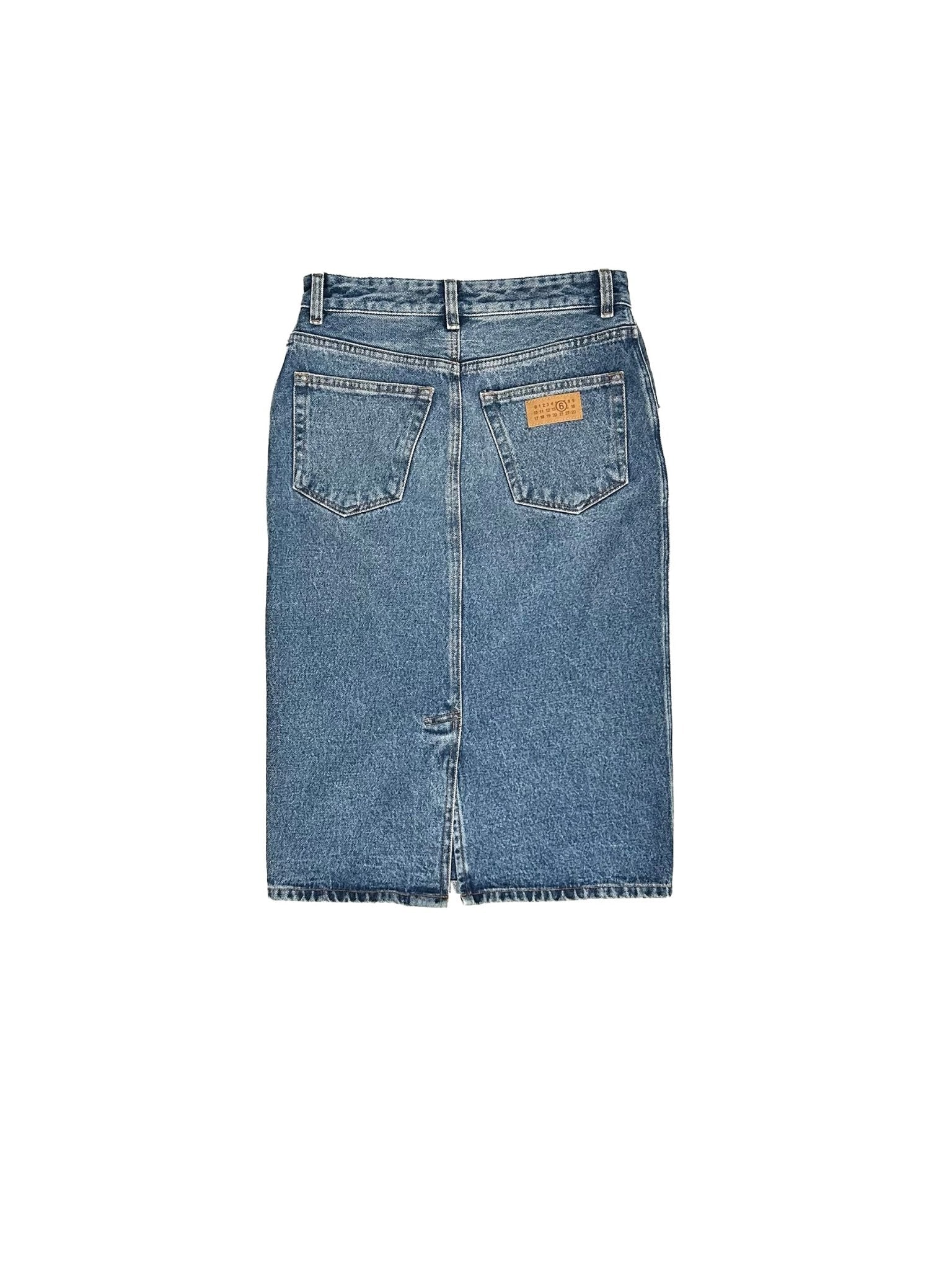 MM6 - Midi Skirt - AW25 - Medium Blue