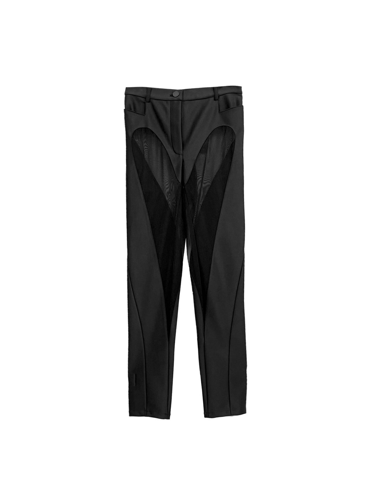 MUGLER Black Bonded Illusion Trousers