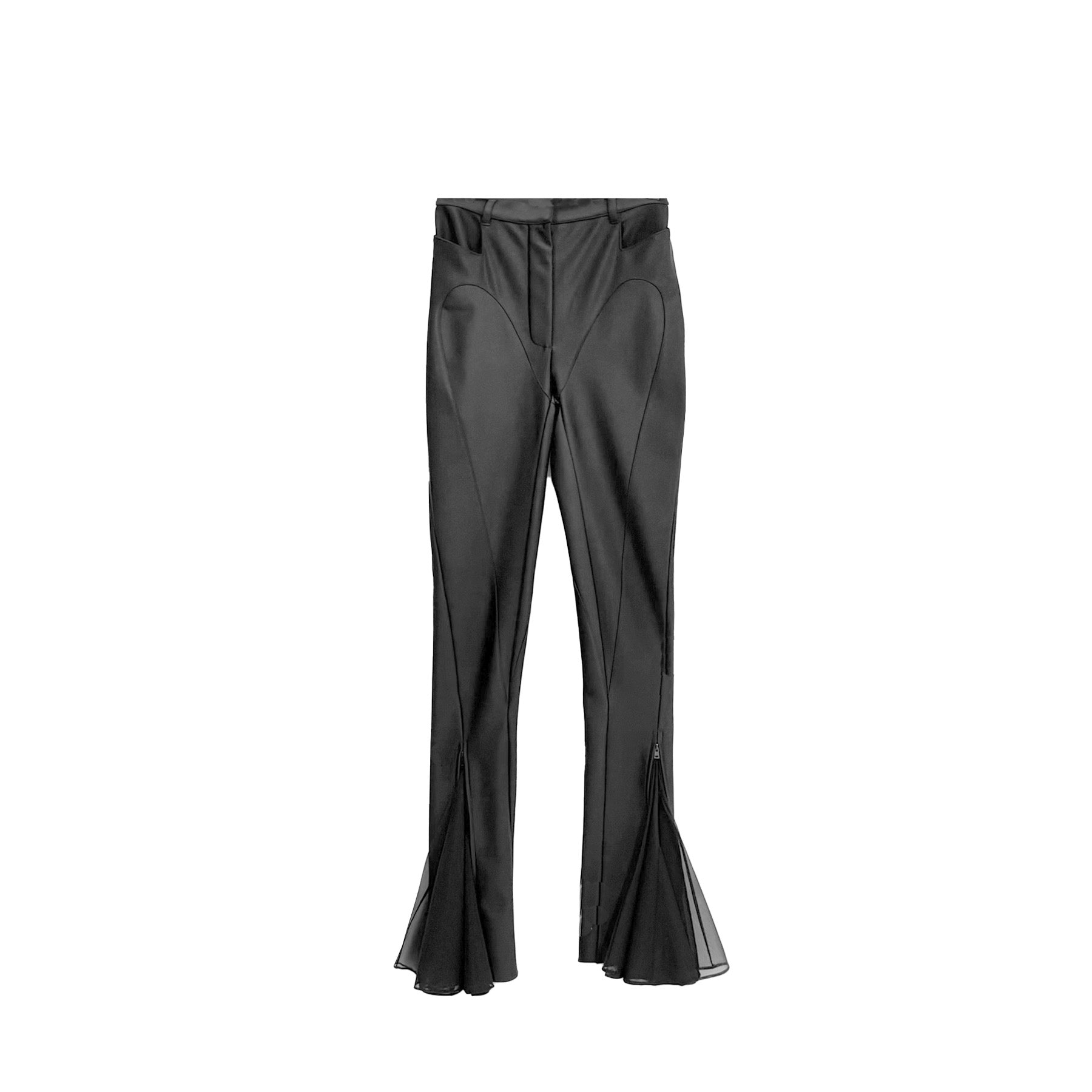 MUGLER - Trousers - AW22 - BLACK / BLACK