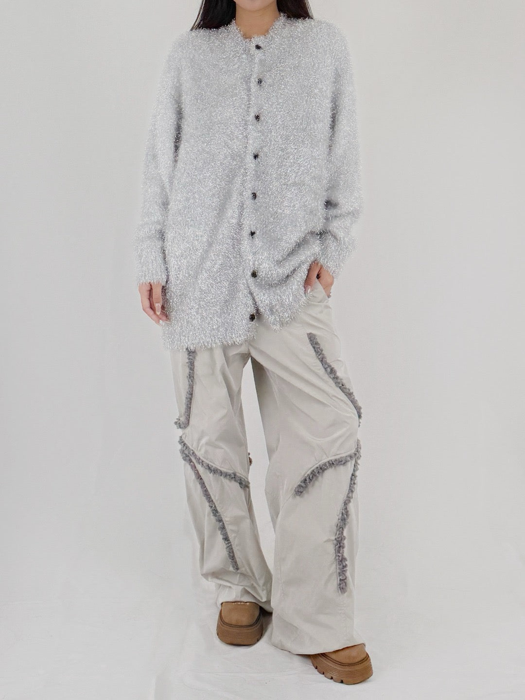 NOIR KEI NINOMIYA - Ladies Sweater - AW25 - silver