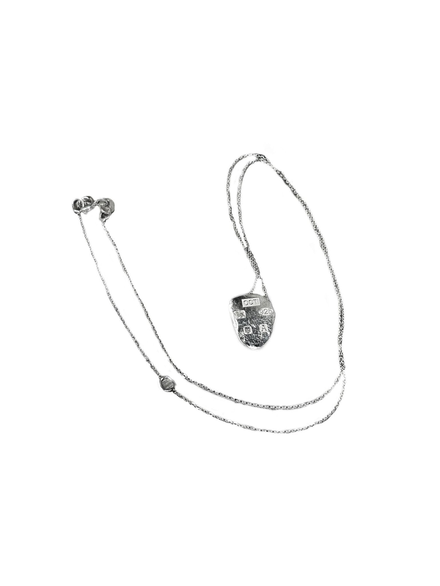 OCTI Silver Rock Bead Necklace