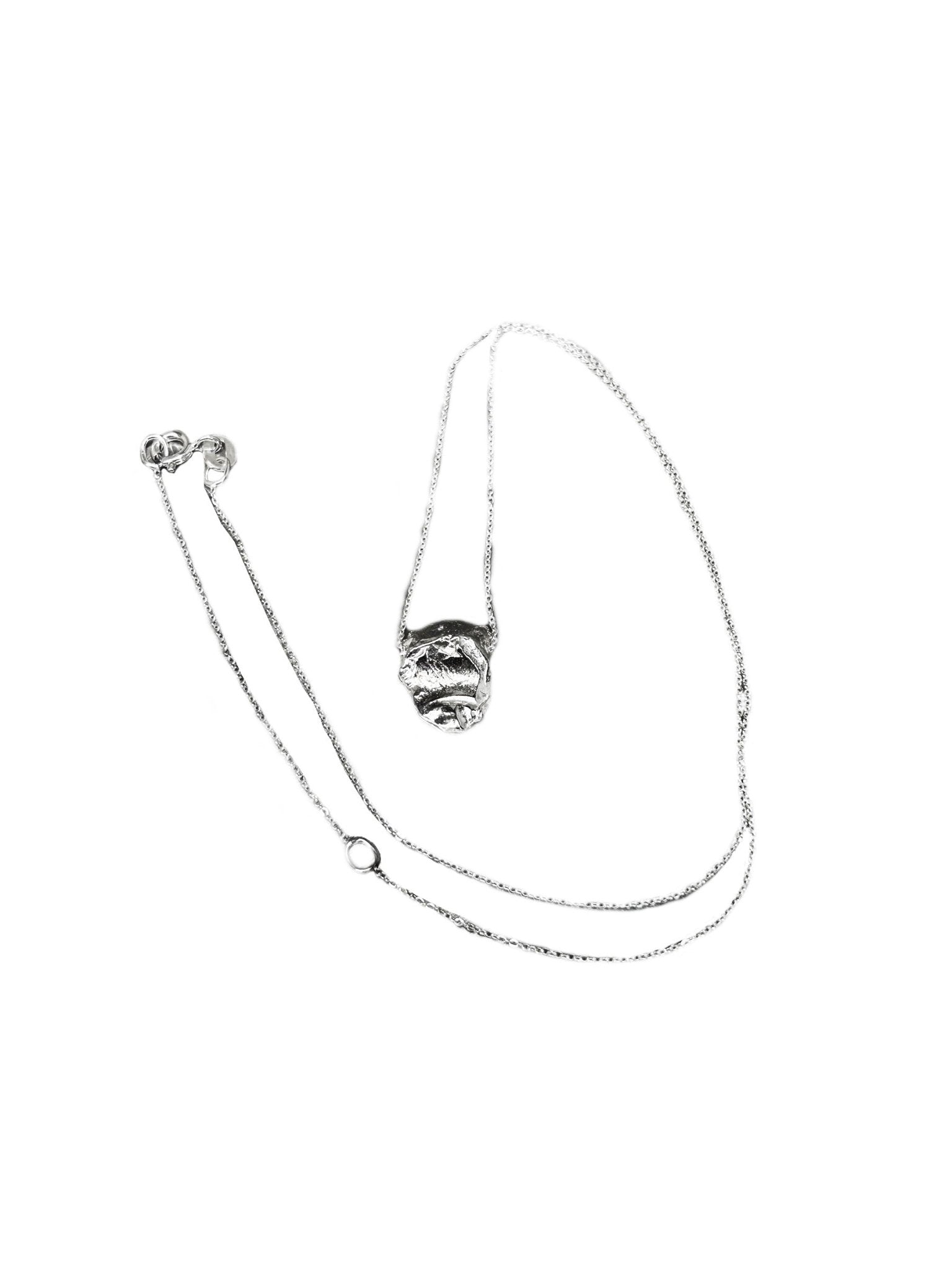 OCTI Silver Rock Bead Necklace