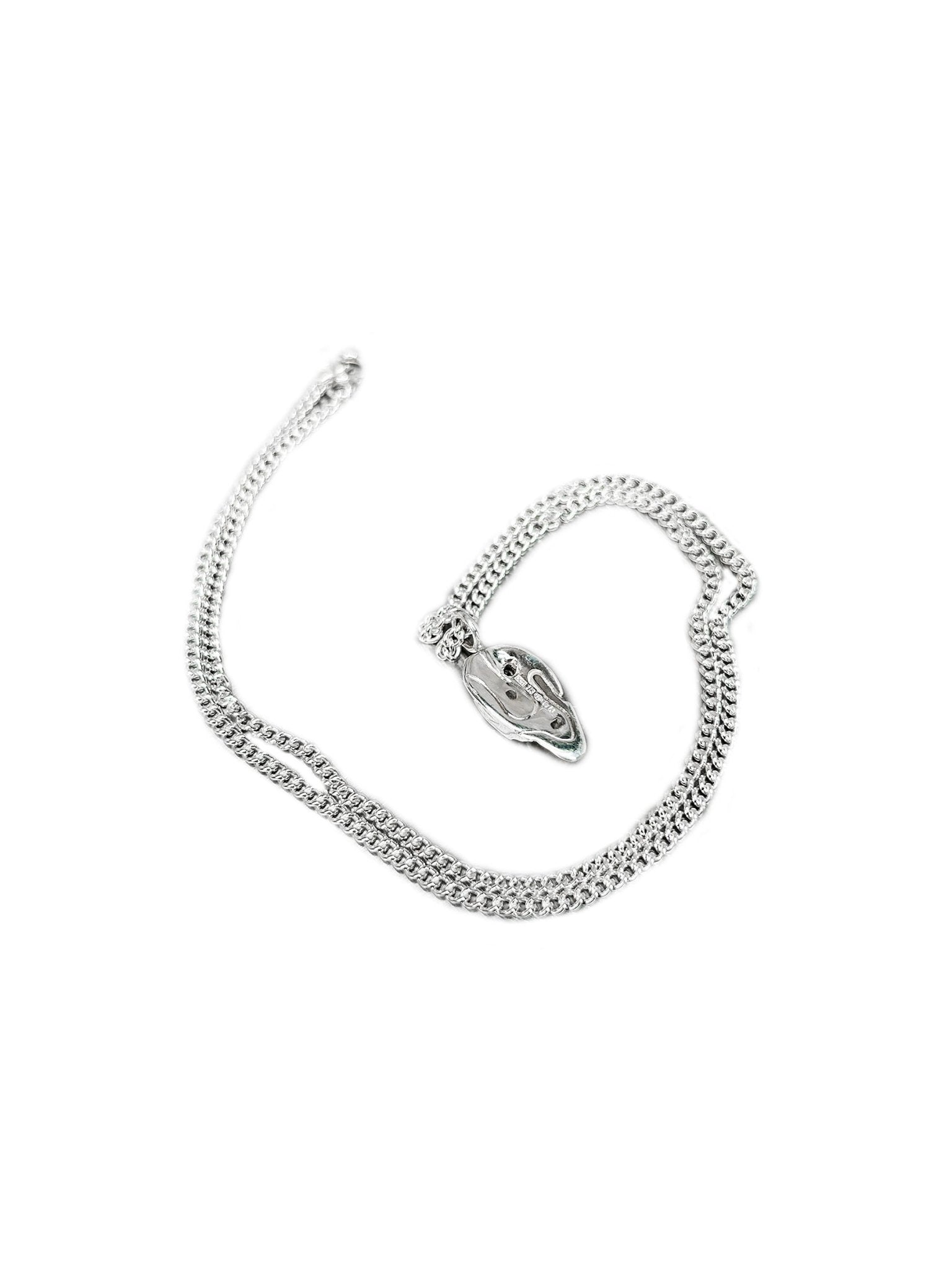 OCTI Silver Sapphire Rock Pendant Necklace