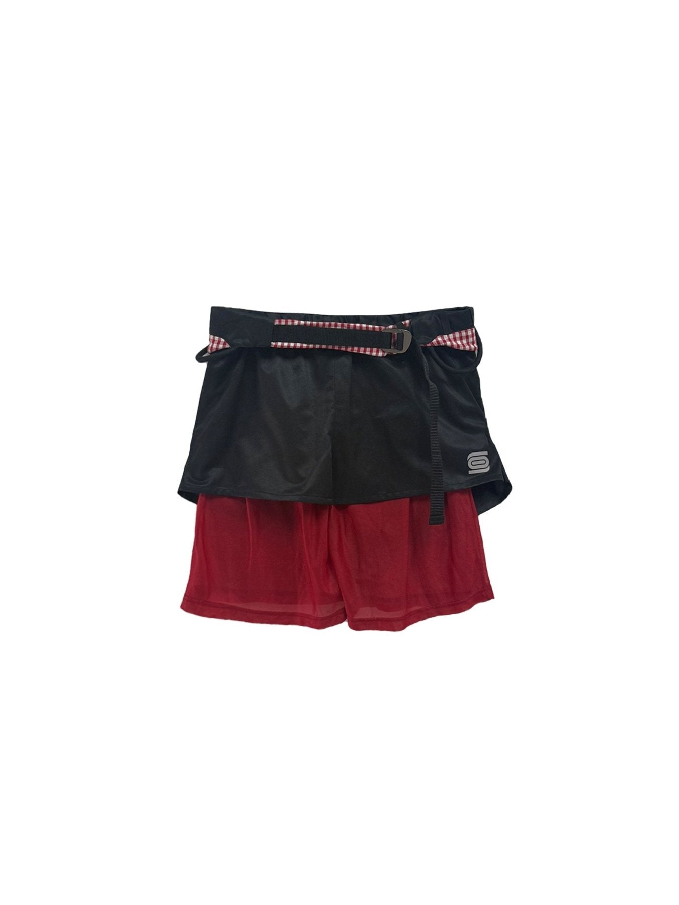 OLLY SHINDER Black/Red Gingham/Red Climbing Skorts