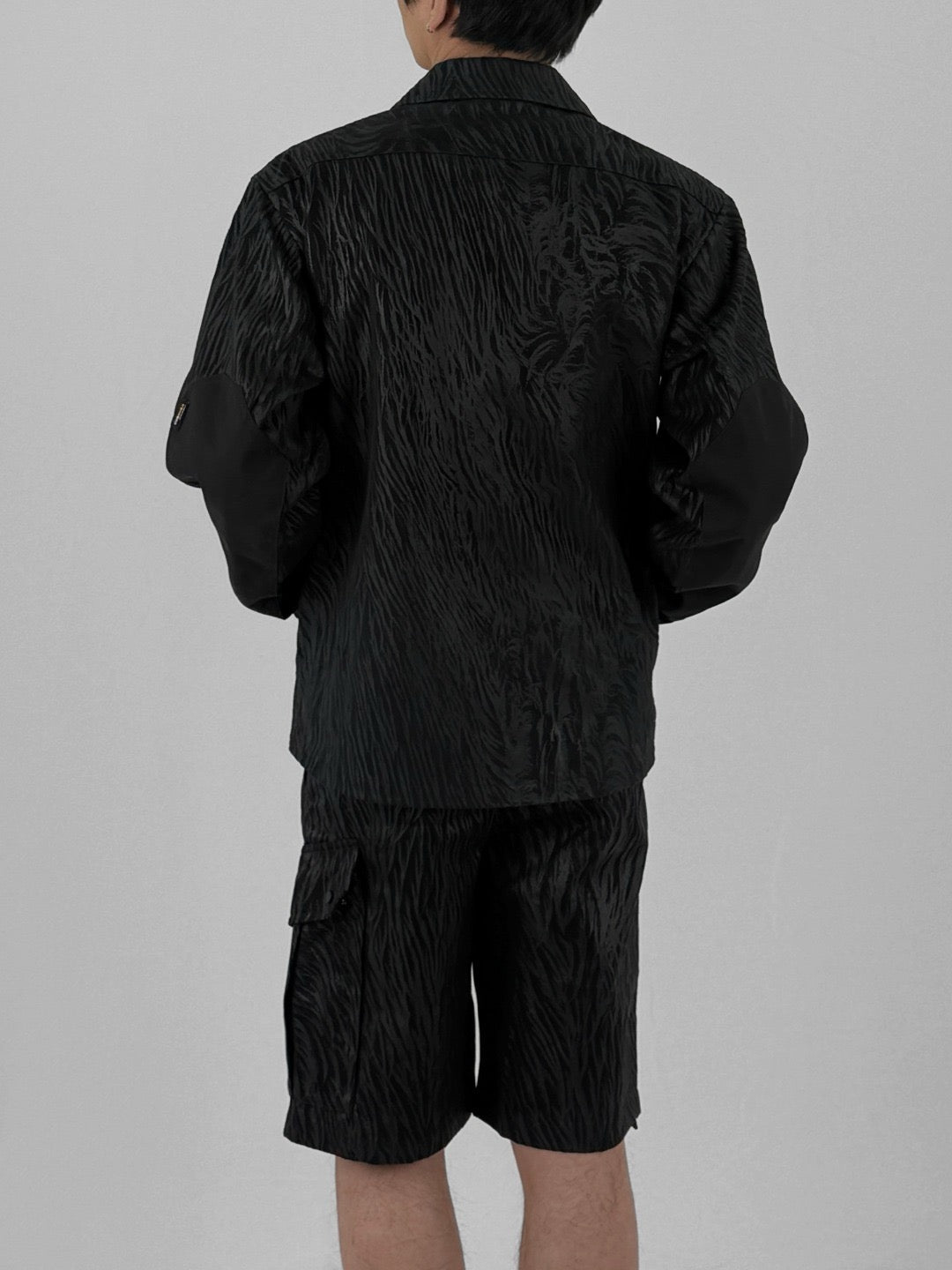 OLLY SHINDER - Gardiner Shorts With Knife Pocket Camoflage - SS25 - BLACK - MACHINE-A