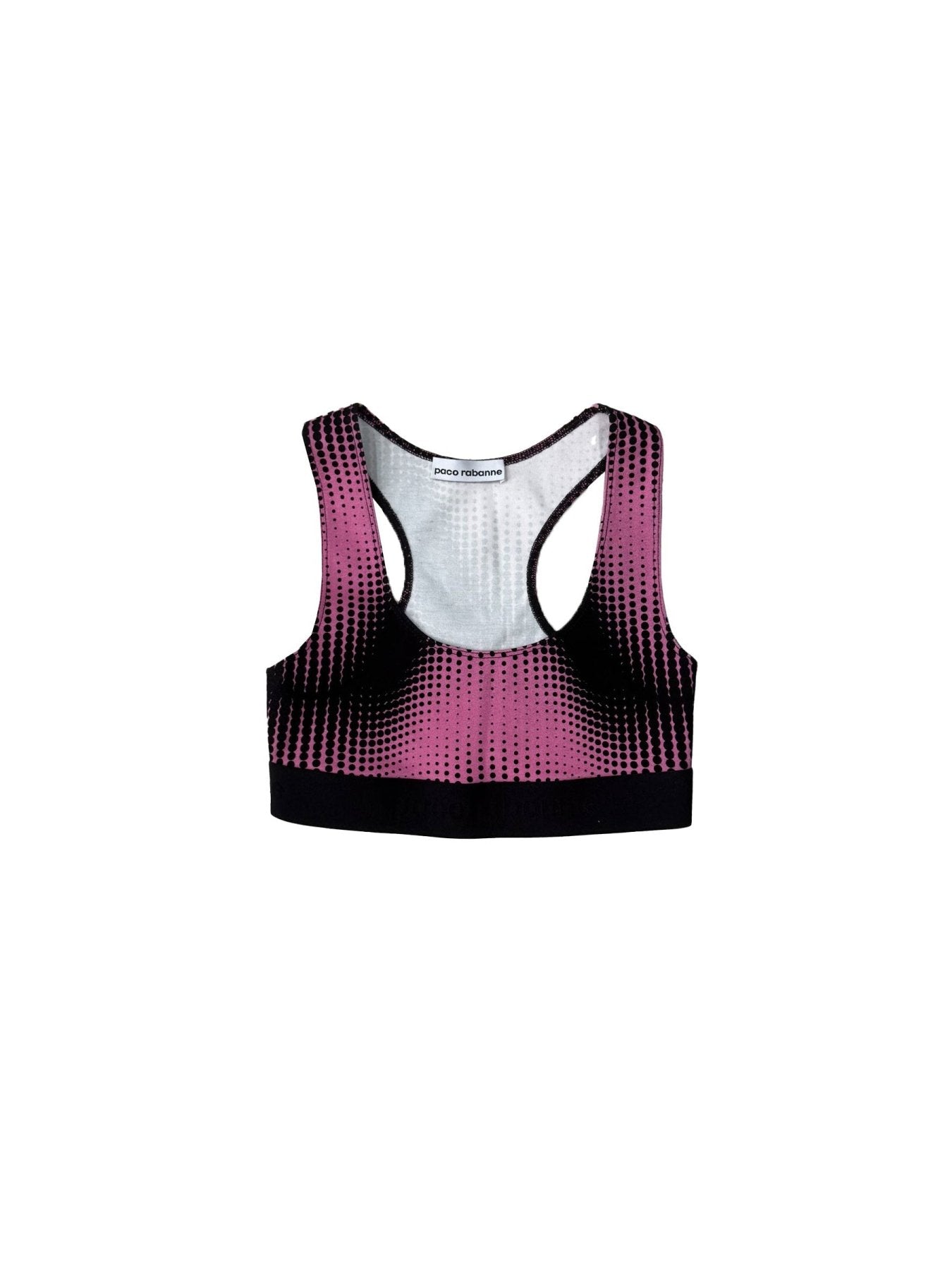 PACO RABANNE Pink Echo Graphic - print Racerback Cropped Top