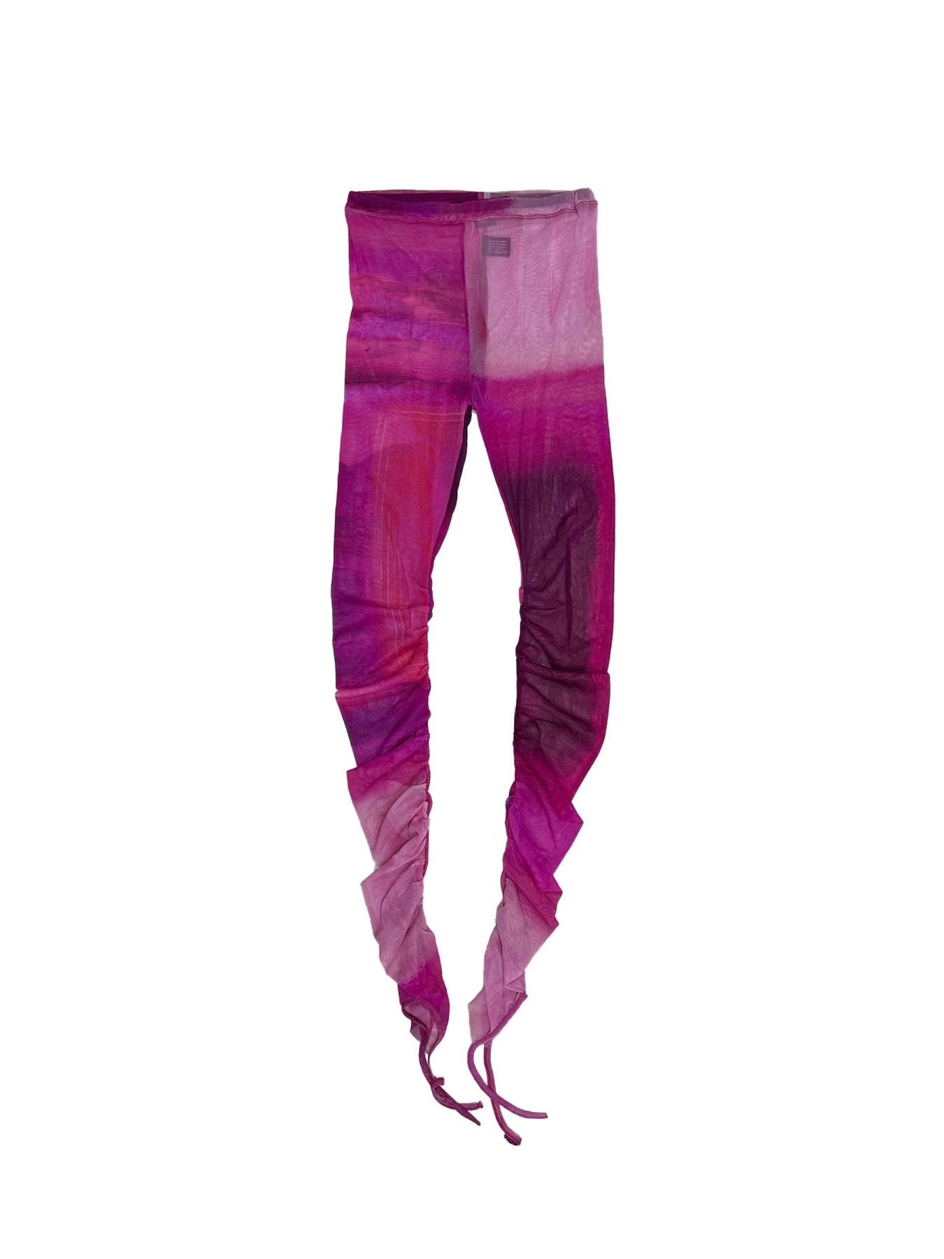 PAULA CANOVAS DEL VAS Fuchsia Mesh Leggins Pantyhose