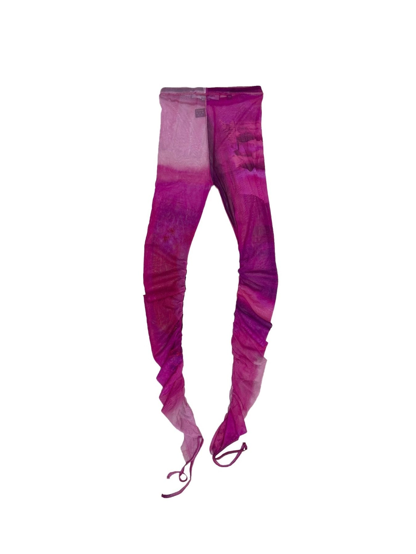 PAULA CANOVAS DEL VAS Fuchsia Mesh Leggins Pantyhose