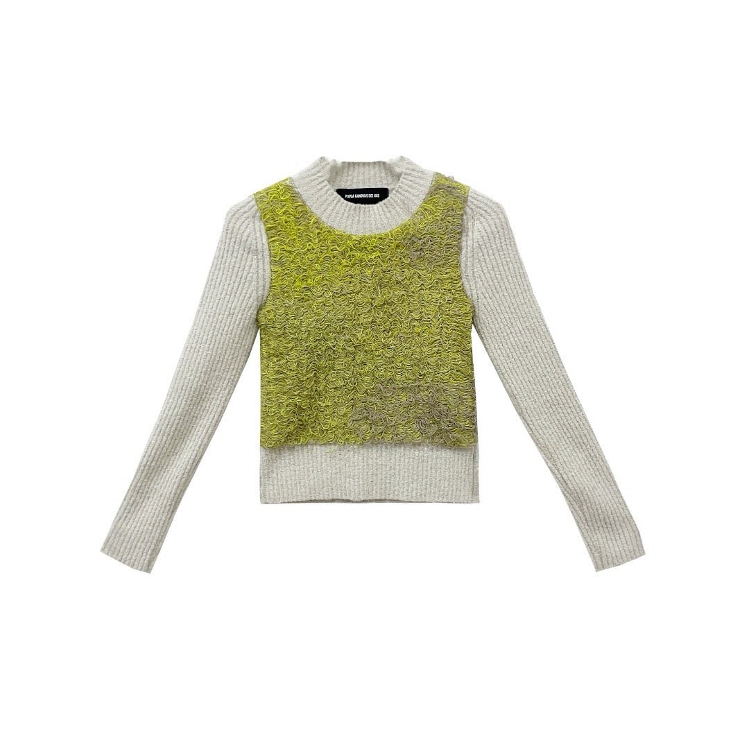 PAULA CANOVAS DEL VAS - Hot Mess Top - AW23 - ACID GREEN PANNA
