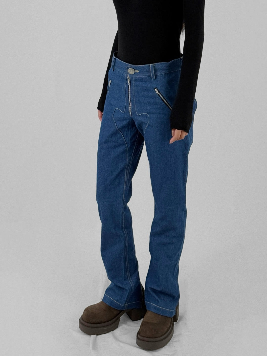 PER GOTESSON Blue Zip Heart Denim
