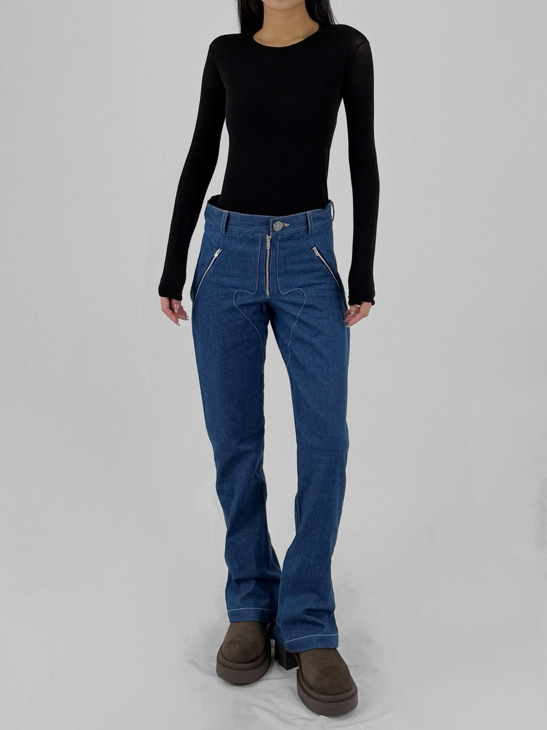 PER GOTESSON Blue Zip Heart Denim