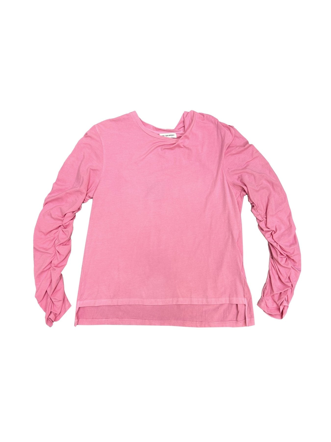 PER GOTESSON Pink Shoulder Gather Long Sleeve Shirts