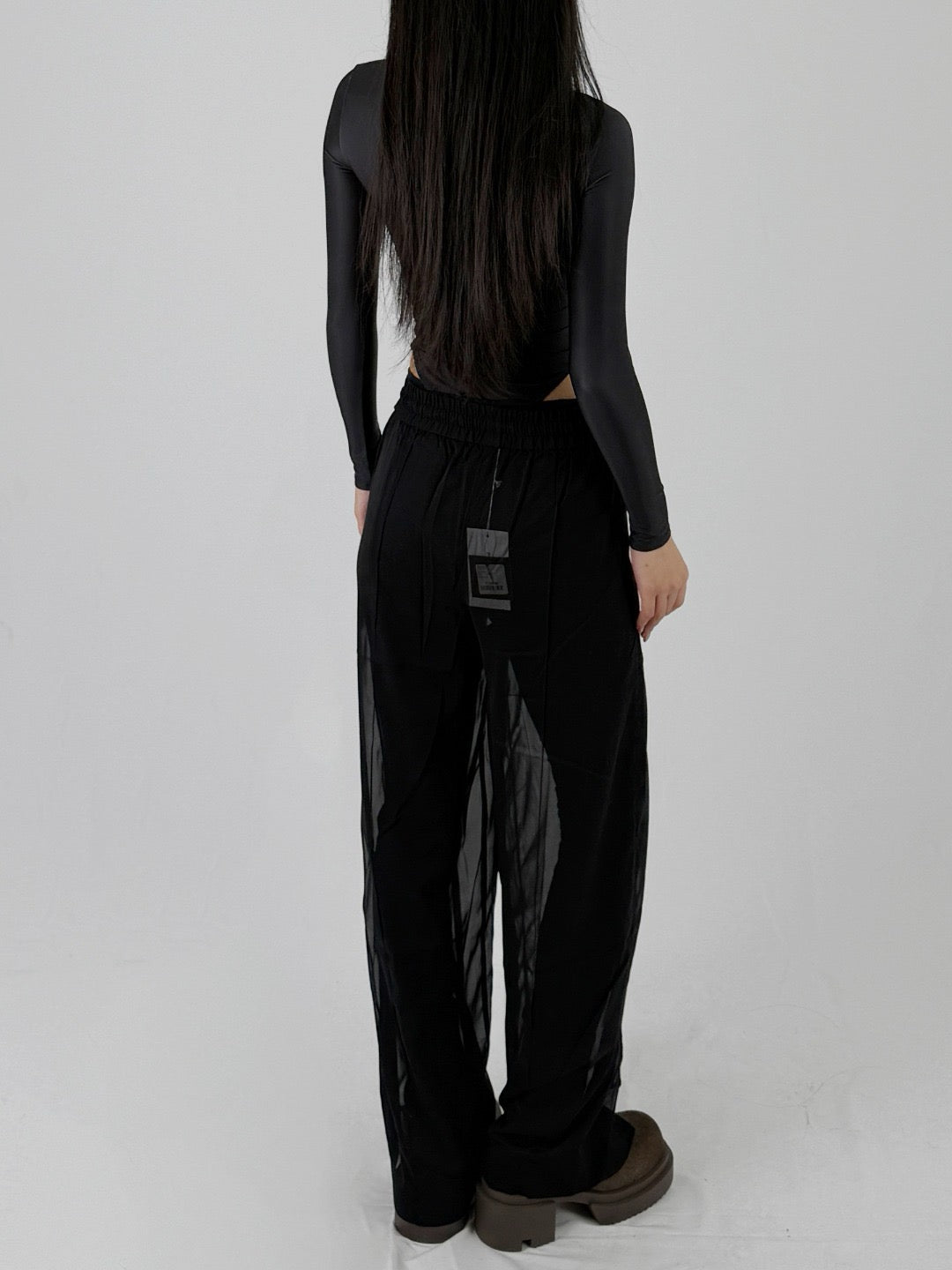 PETER DO - Sheer Pj Pants - AW24 - BLACK - MACHINE-A