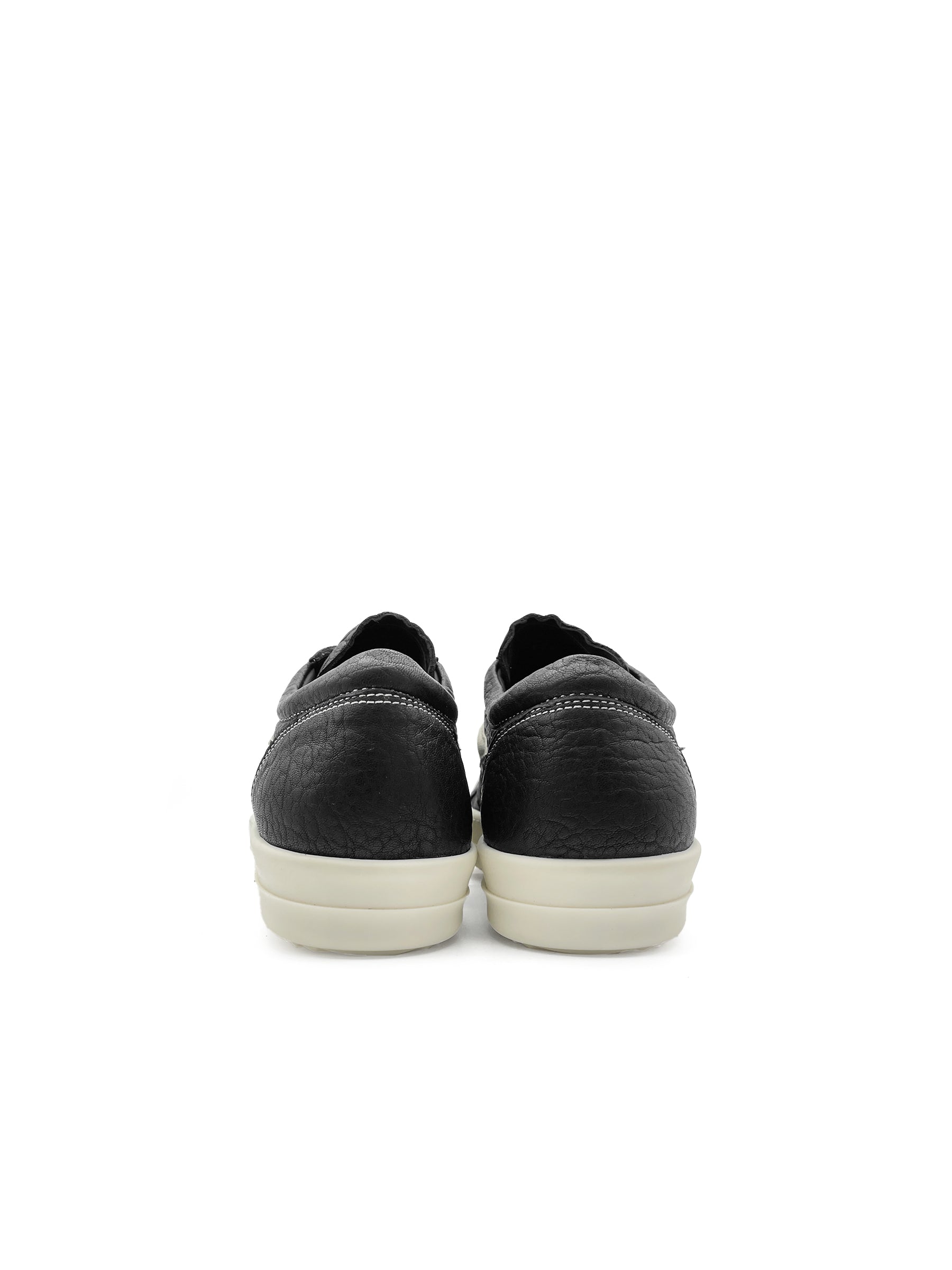 Rick Owens Black/Milk/Milk Leather Shoes - Vintage Sneaks