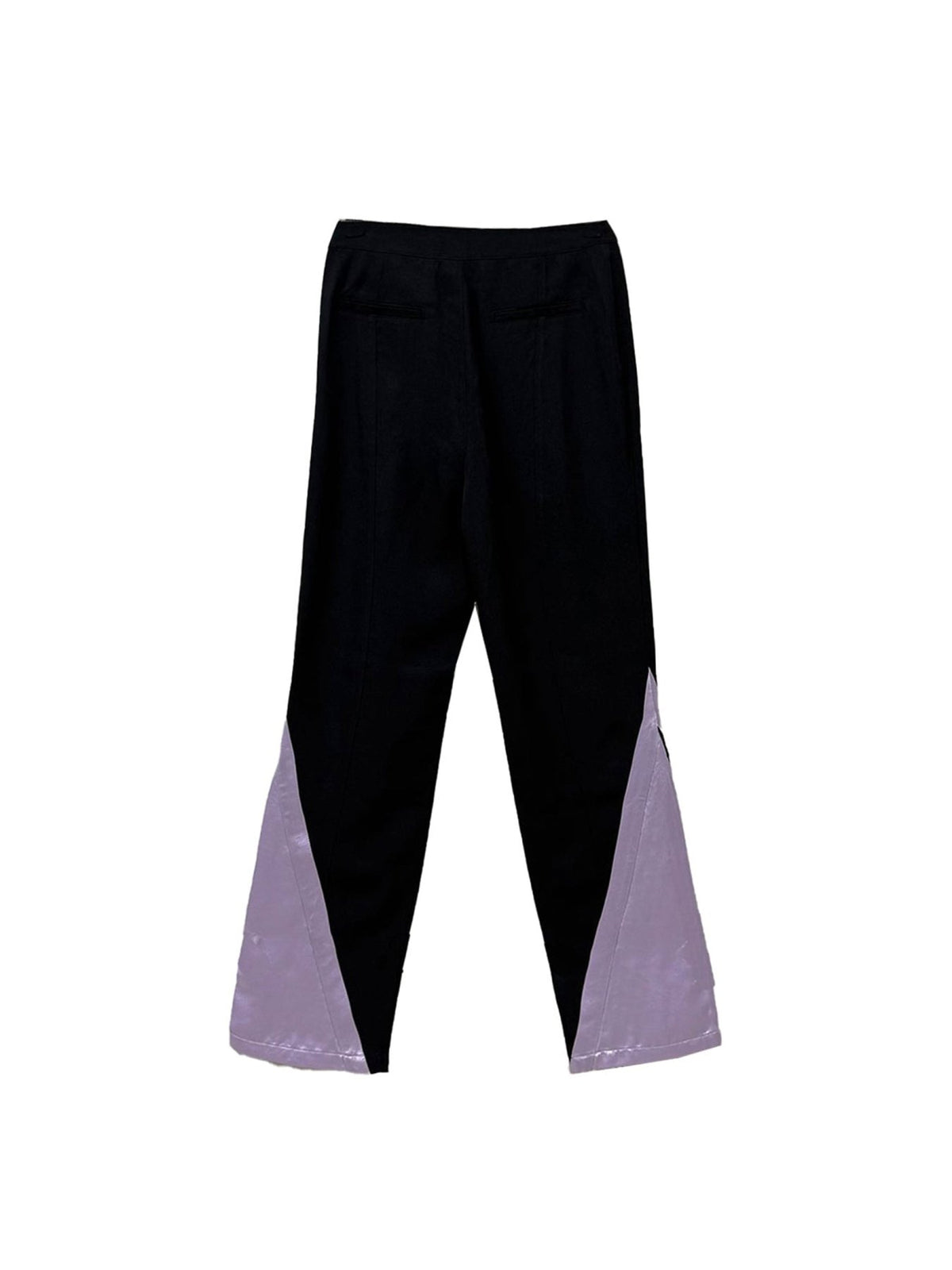 PRIVATE POLICY Black Contrast Zip-Up Slim Trousers