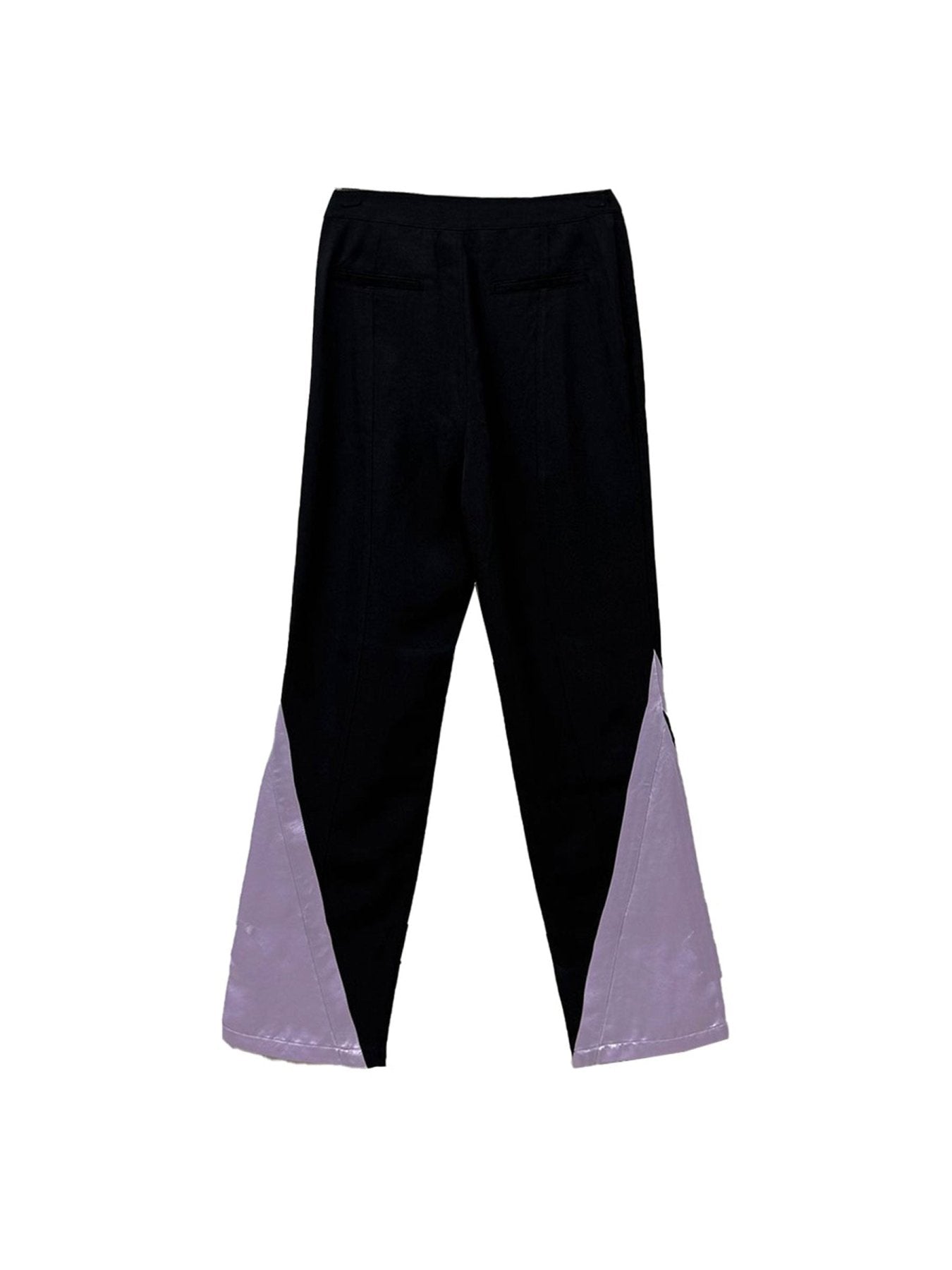 PRIVATE POLICY Black Contrast Zip - Up Slim Trousers