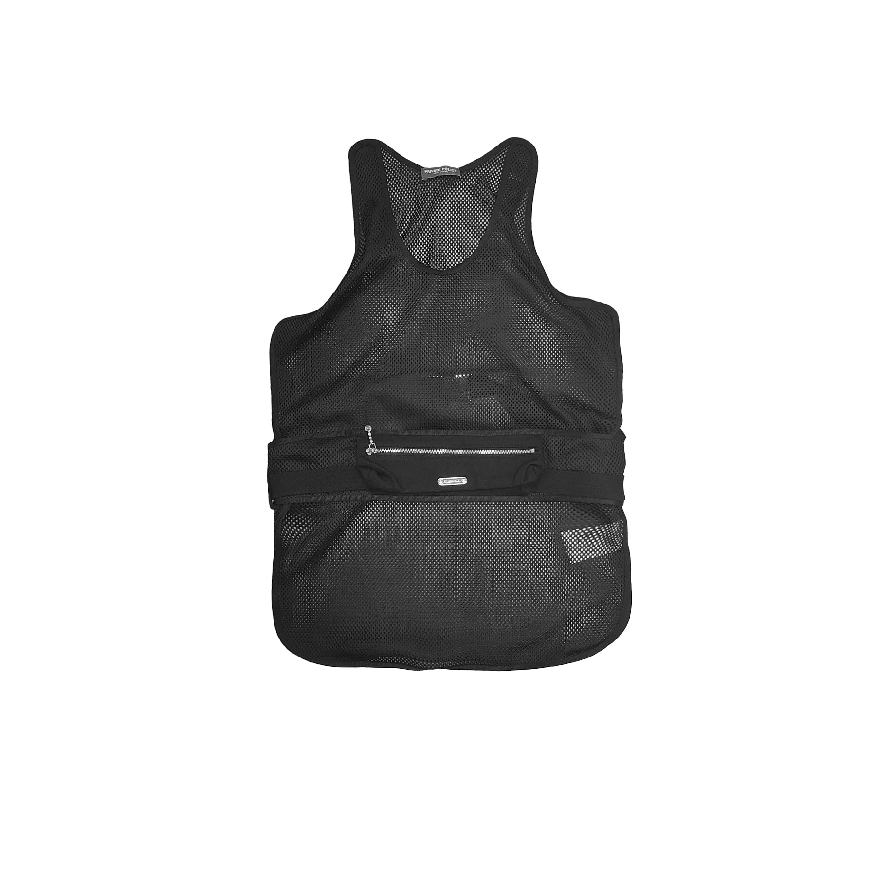 PRIVATE POLICY - WAIST BAG MESH TANK TOP - SS23 - Black