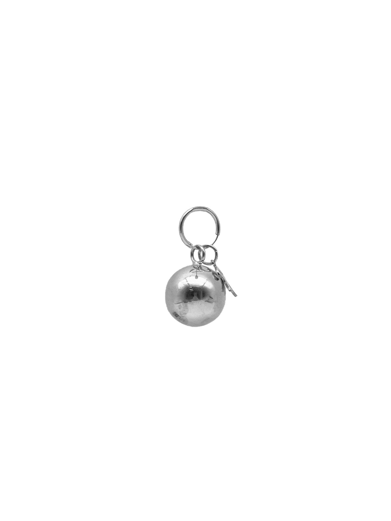 RAF SIMONS Silver Smiley Ball And R Small Earring