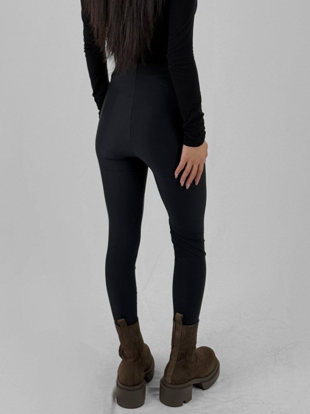 RICHARD QUINN Black Lycra With Foot Covering Lycra Leggings