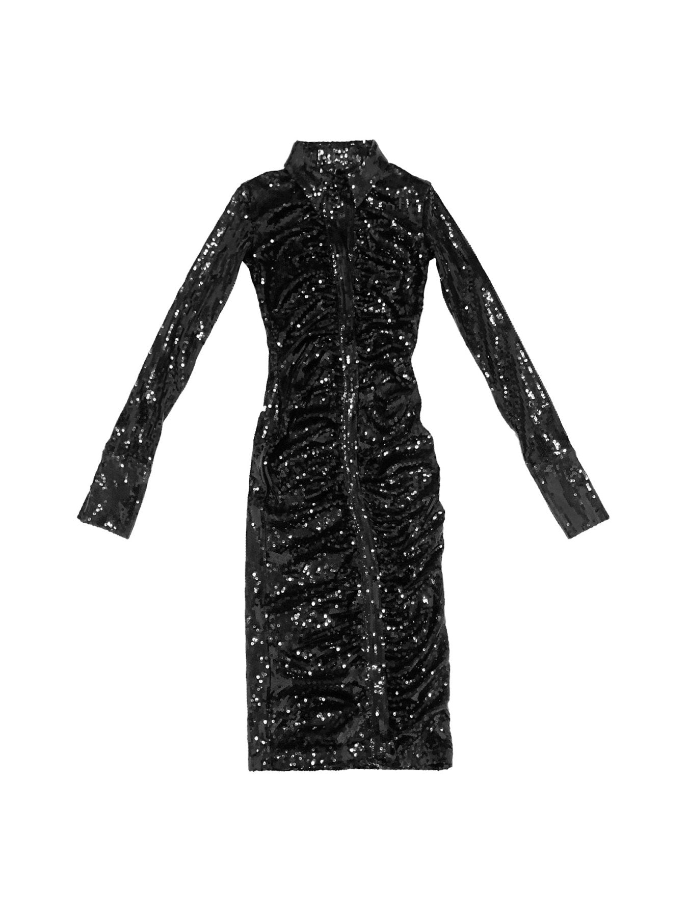 RICHARD QUINN Black Sequin Shirt Dresses