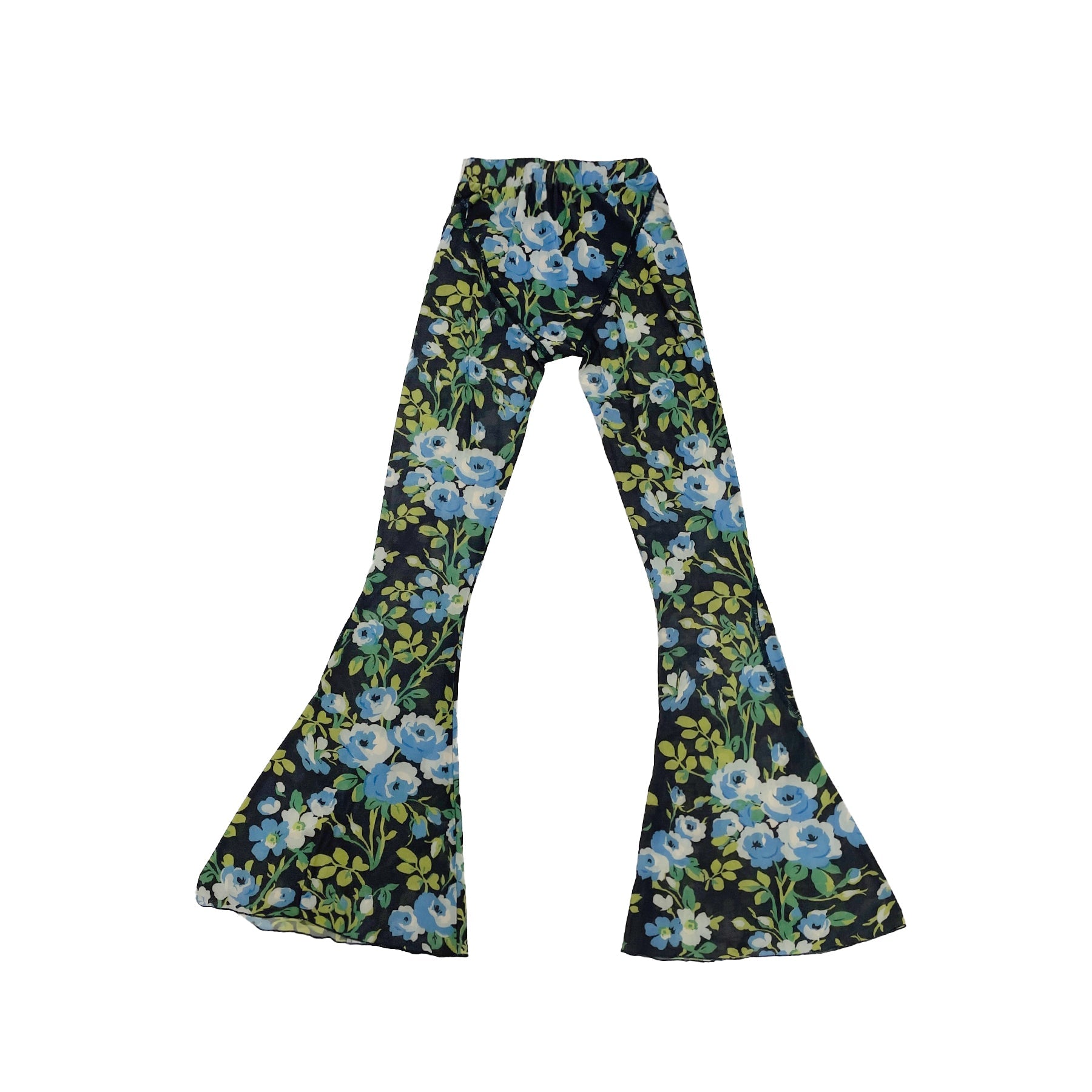 RICHARD QUINN - Mesh Printed Flare - SS22 - Blue Rose