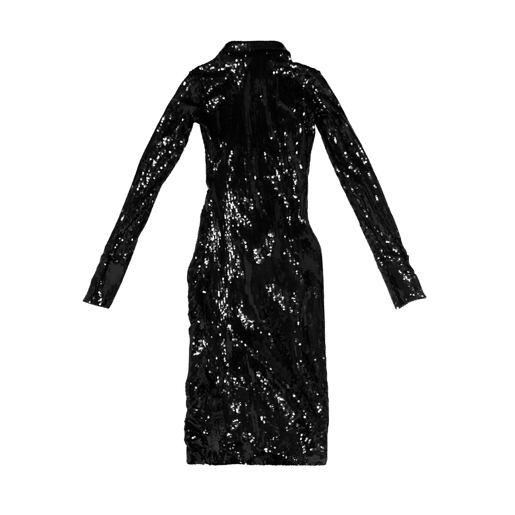 RICHARD QUINN - Sequin Shirt Dress - SS23 - Black