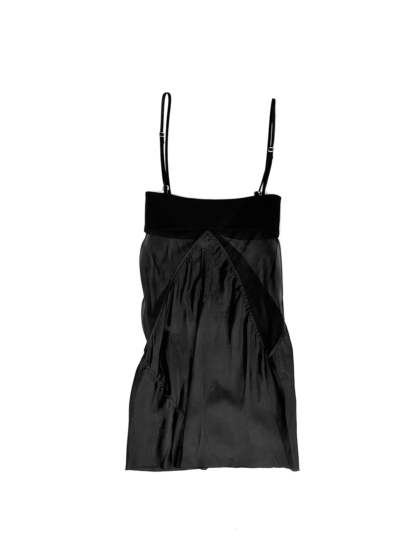 RICK OWENS Black Combo Slip Top