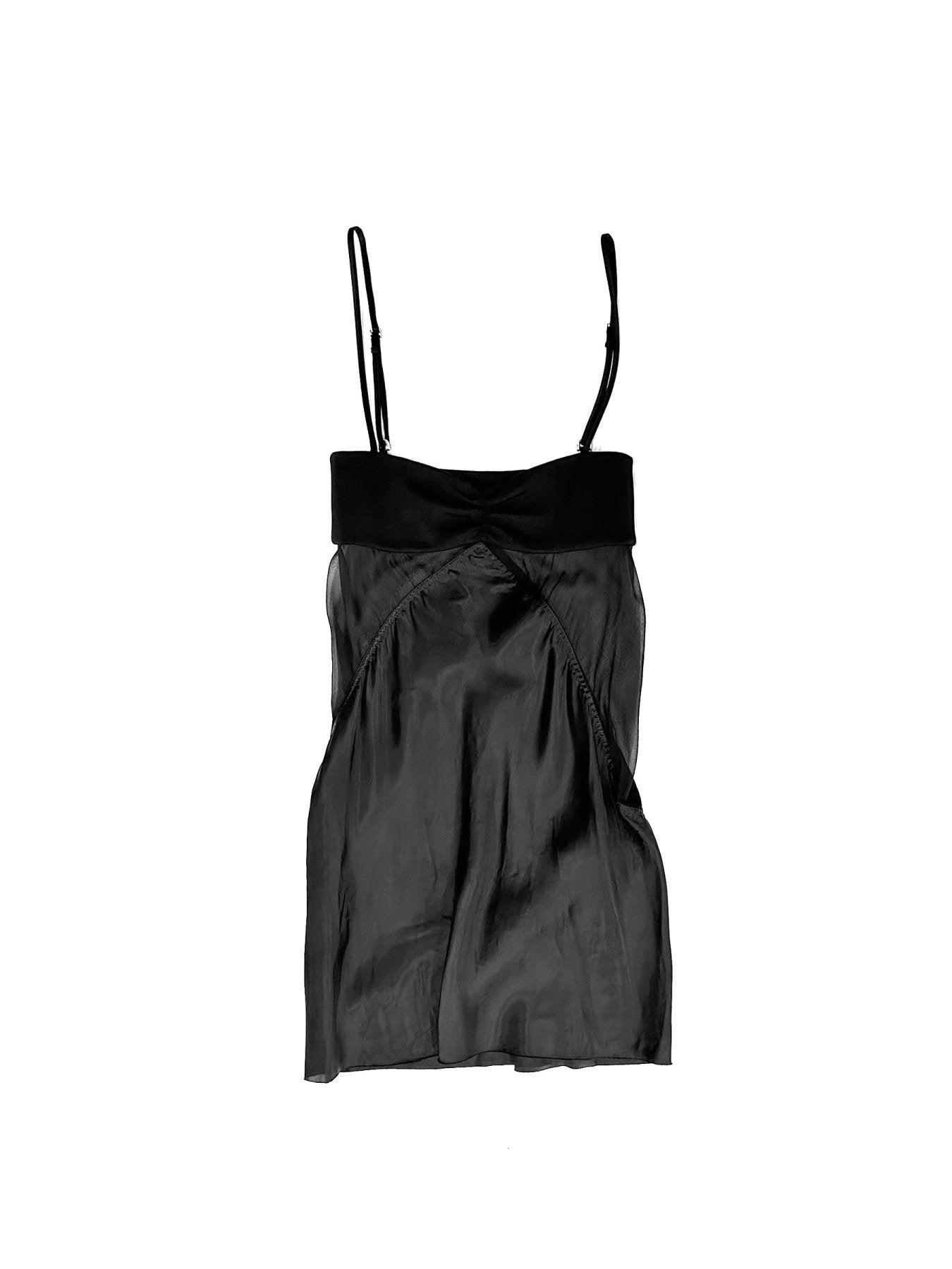 RICK OWENS Black Combo Slip Top