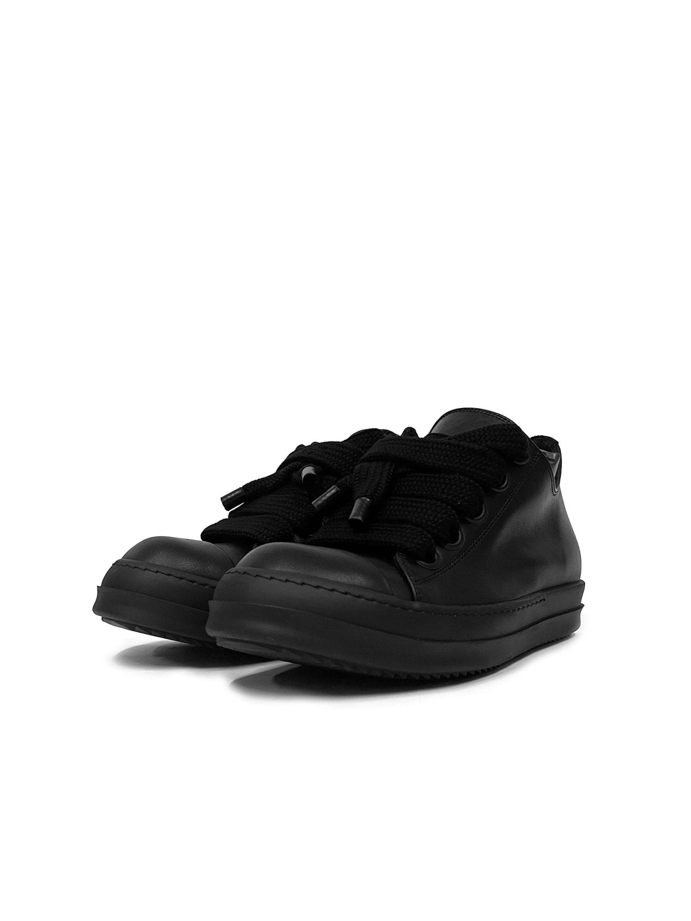 RICK OWENS Black Jumbolace Low Sneaks