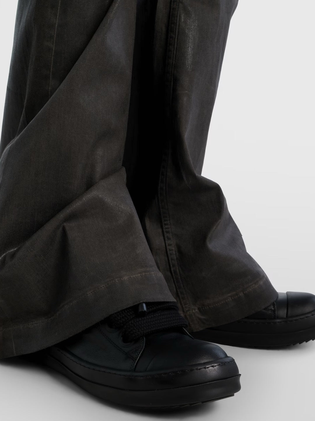 RICK OWENS Black Jumbolace Low Sneaks