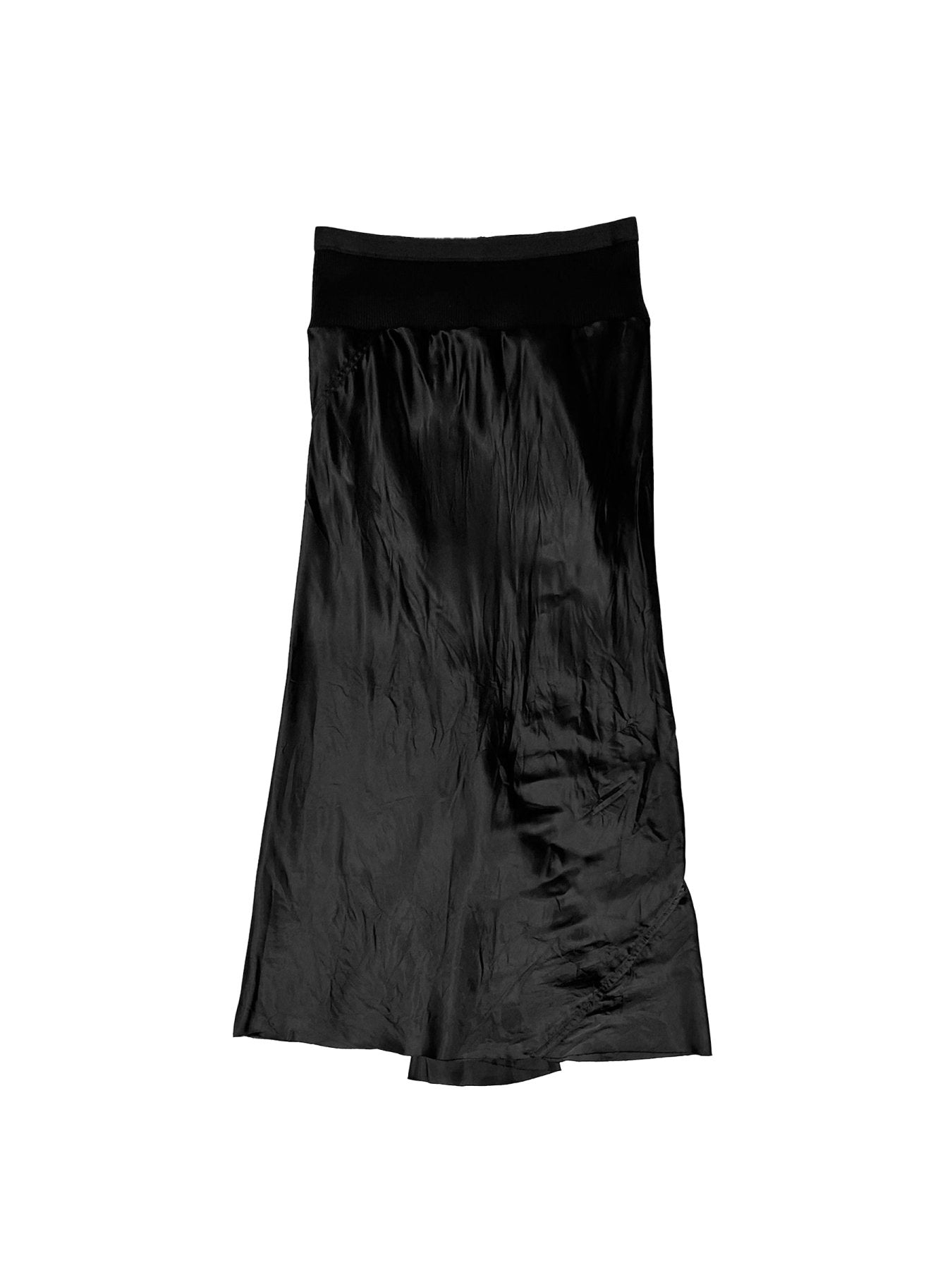 RICK OWENS Black Knee Bias Skirt