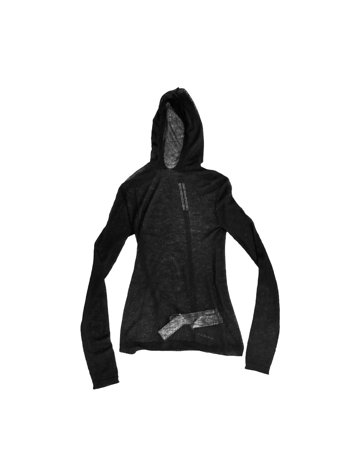 Rick Owens Black Knit Sweater - Hooded Ls T