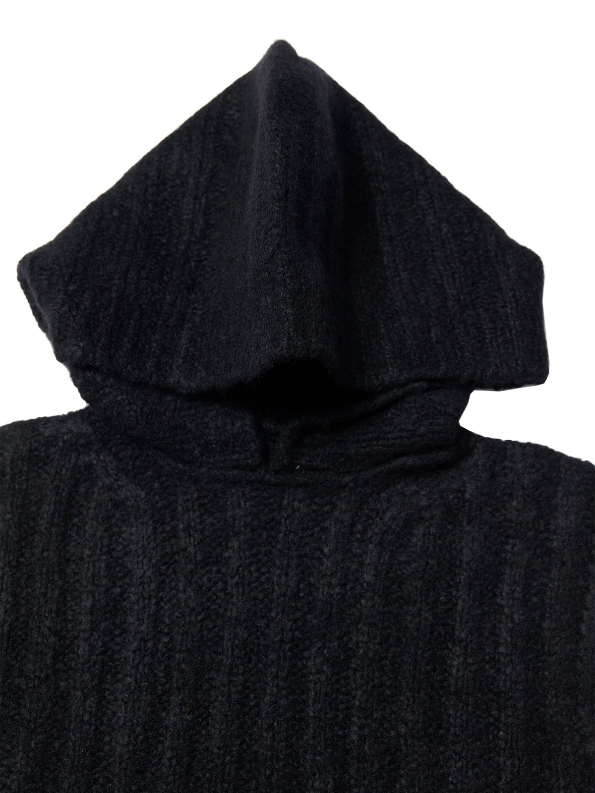 Rick Owens Black Knit Top - Cropped Hooded Tank