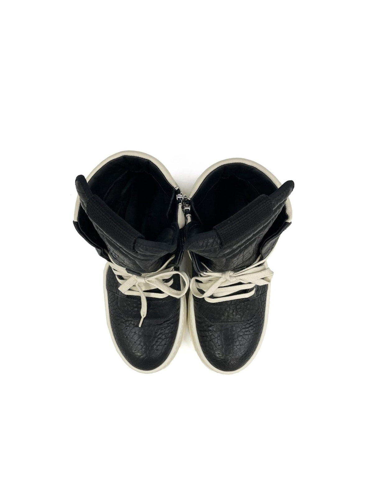 Rick Owens Black Leather Shoes Mega Bumper Geobasket