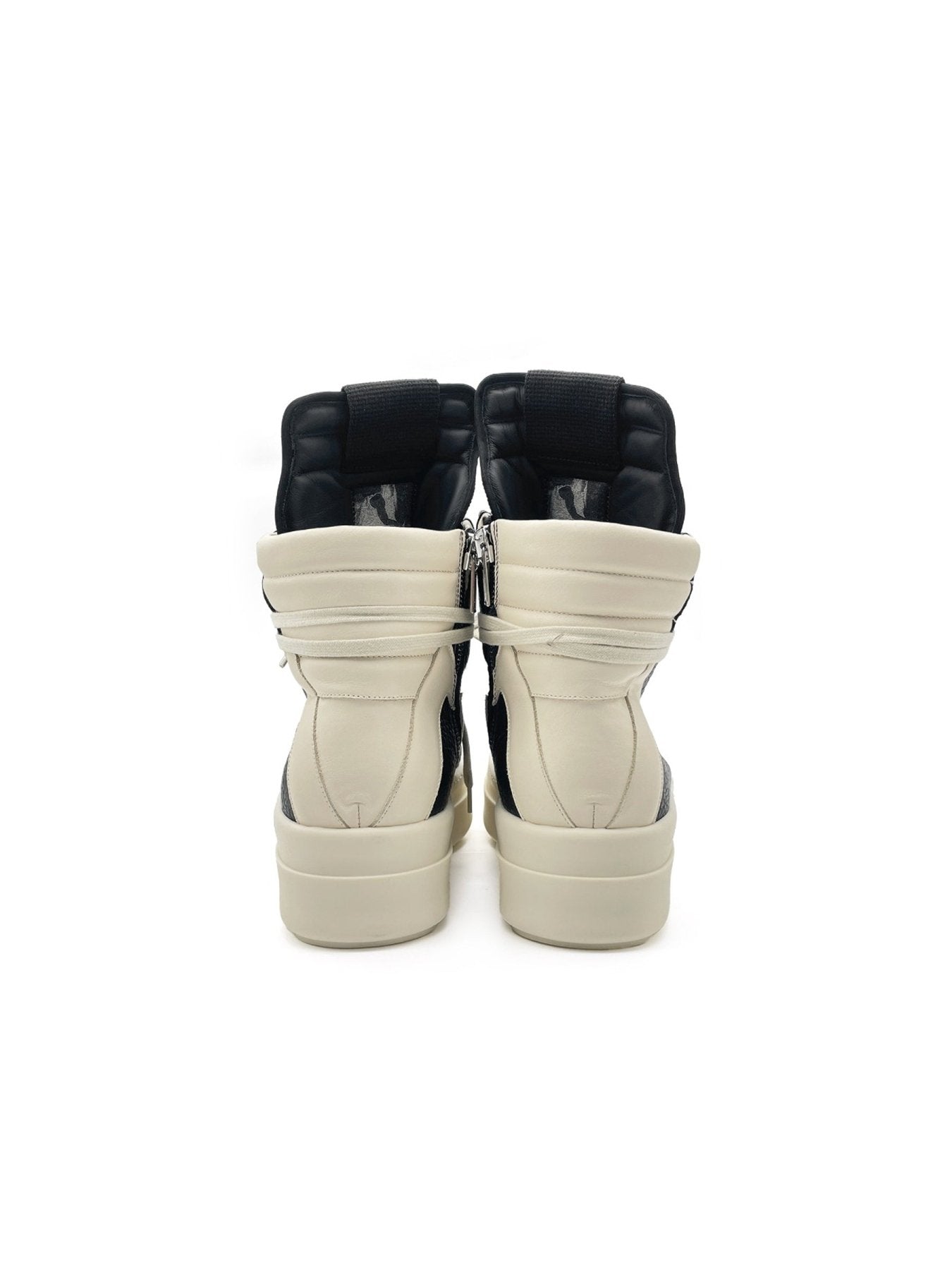 Rick Owens Black Leather Shoes Mega Bumper Geobasket