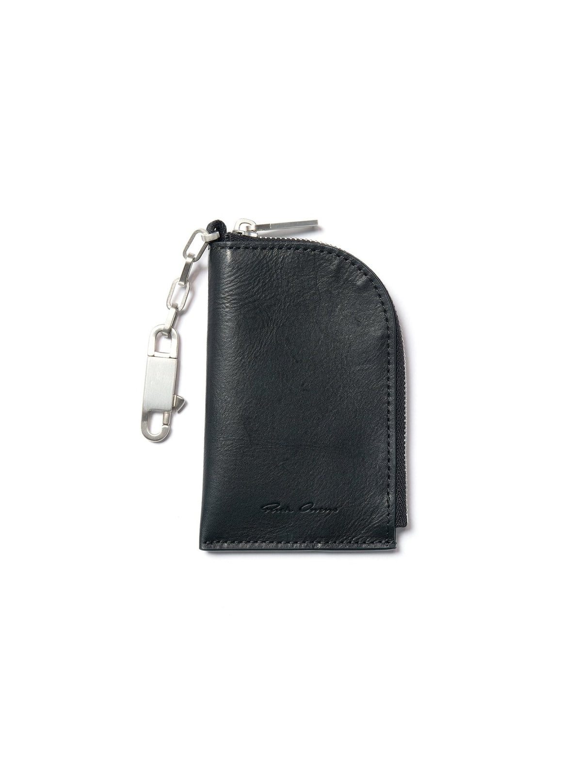 Rick Owens Black Leather Wallet - Hook Wallet