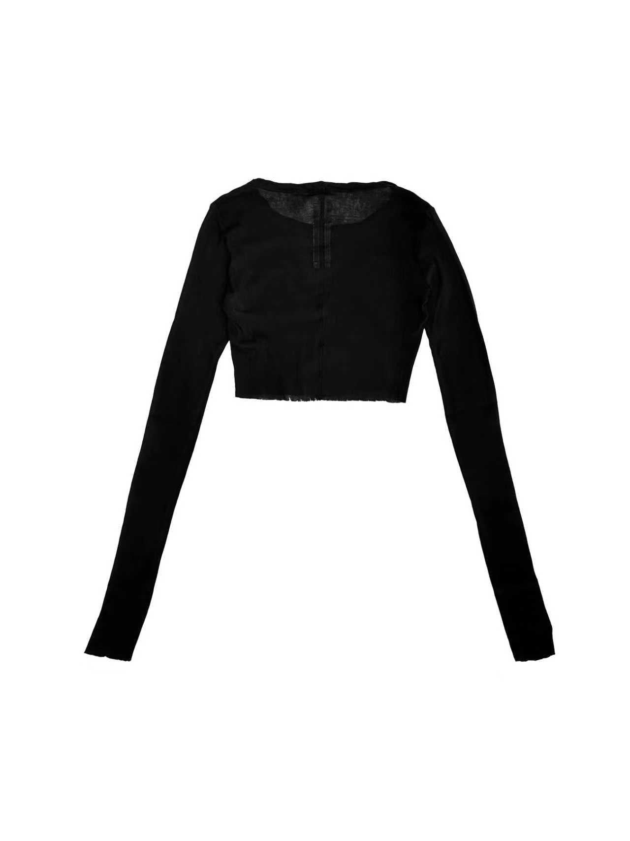 RICK OWENS Black Ls Crop T Shirt