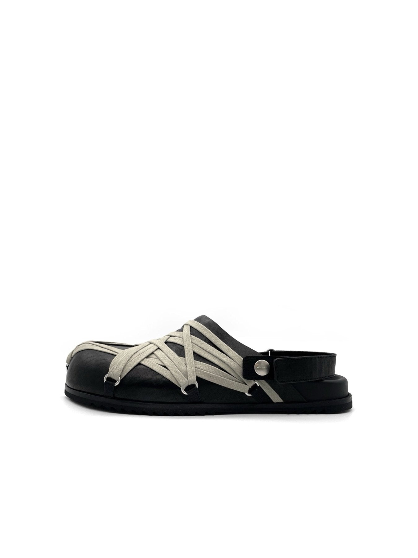 RICK OWENS Black Megalace Mule Granola