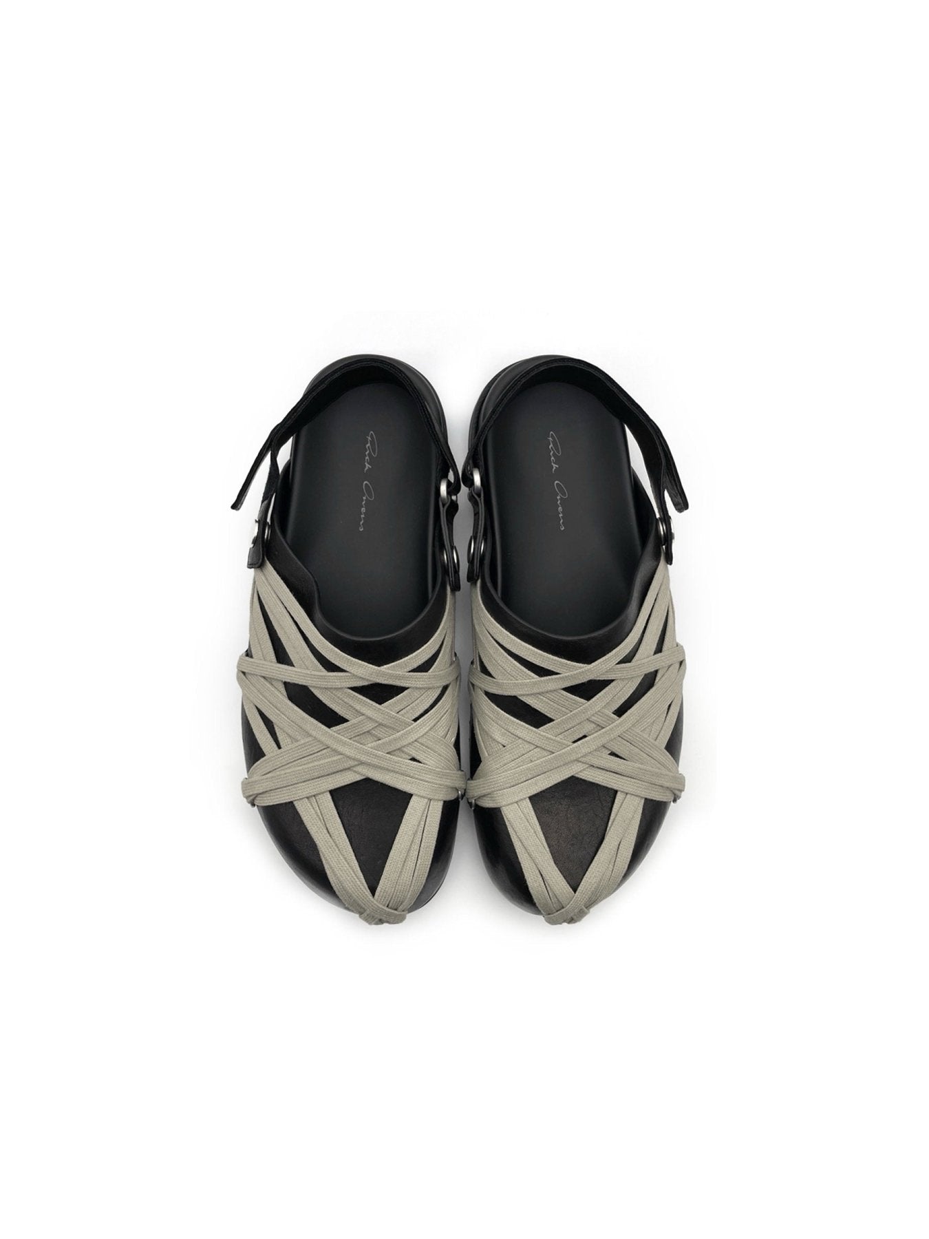 RICK OWENS Black Megalace Mule Granola