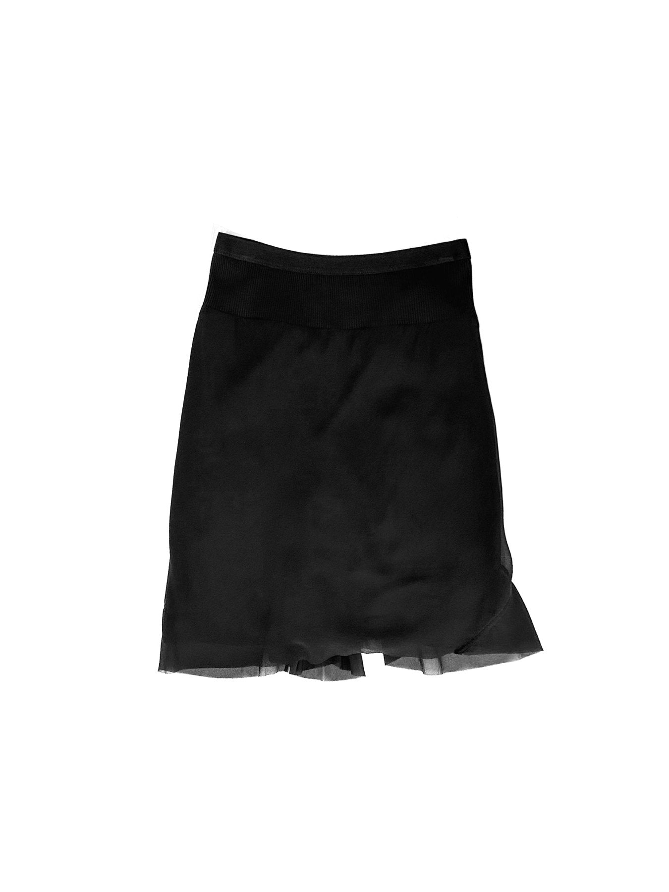 RICK OWENS Black Short Bias Skirt