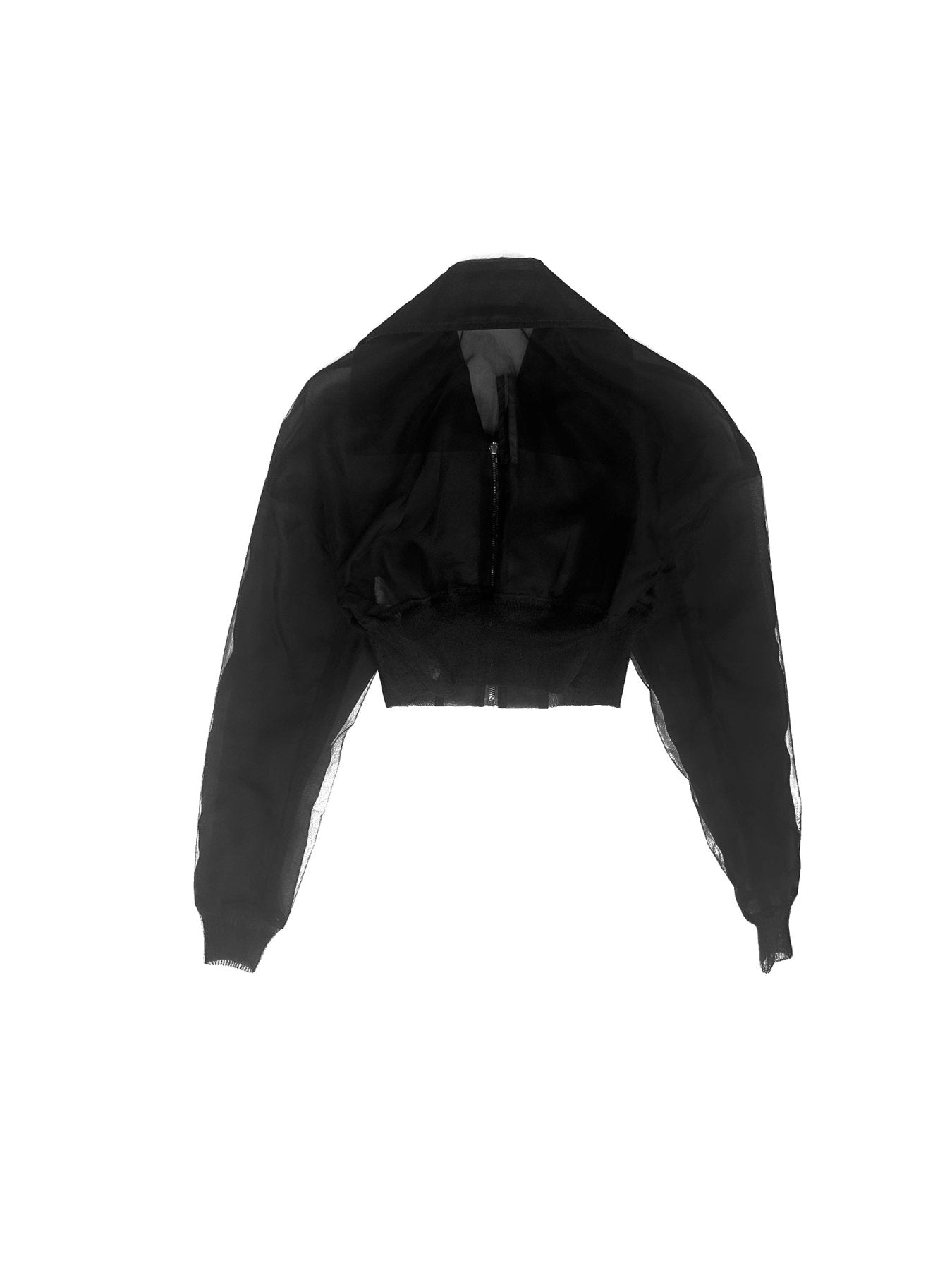 RICK OWENS Black Temple Dracucollar Cropped Jacket
