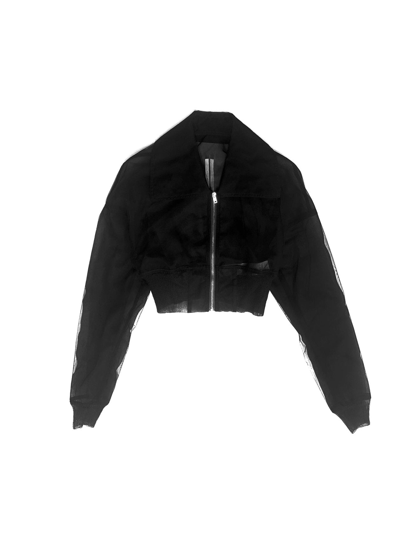 RICK OWENS Black Temple Dracucollar Cropped Jacket