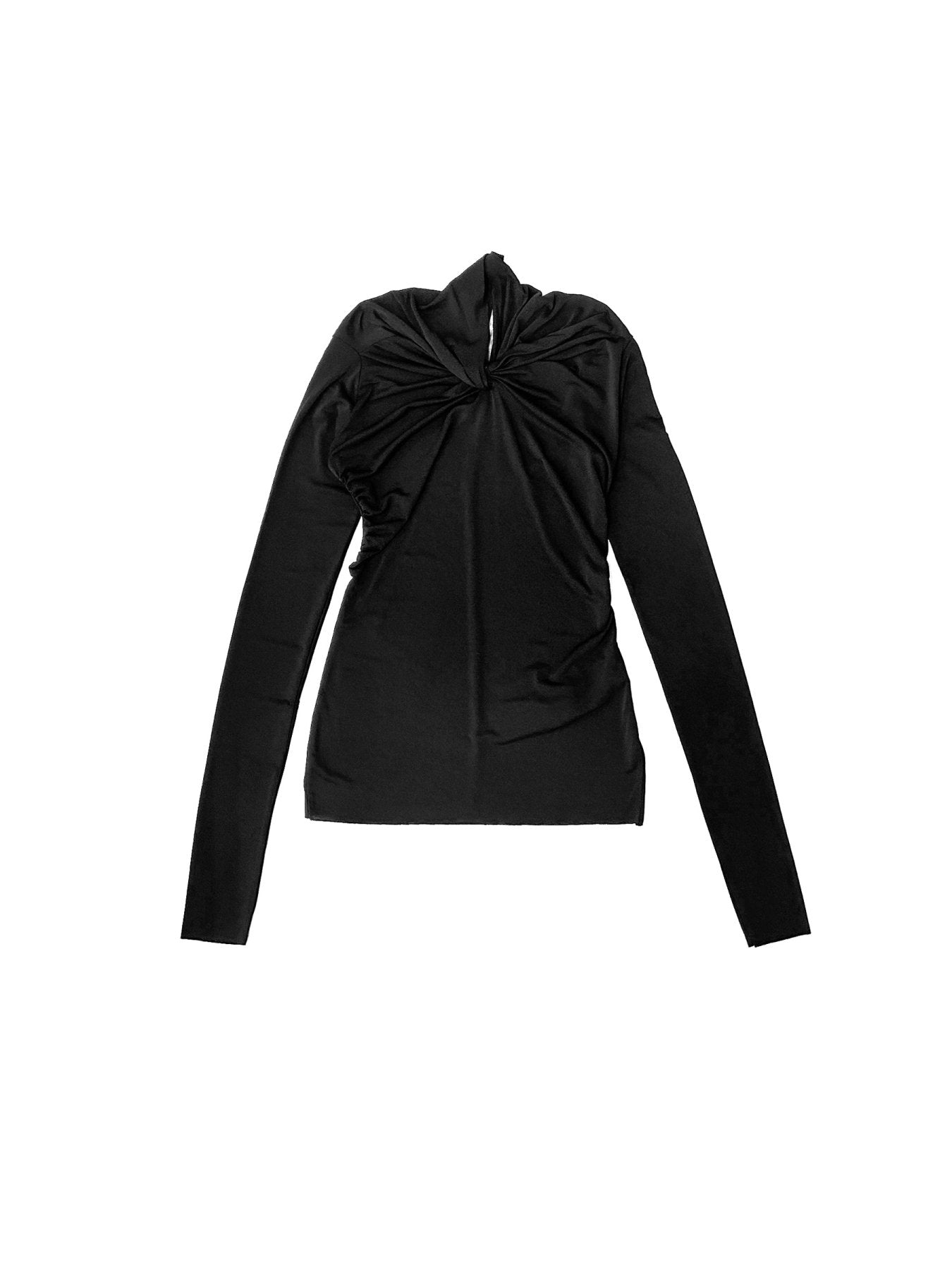 RICK OWENS Black Temple Kairo Long Sleeve Top