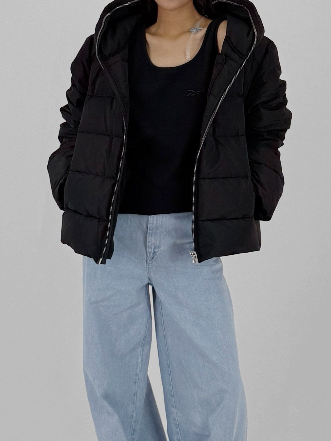 Rick Owens Black Woven Down Jacket